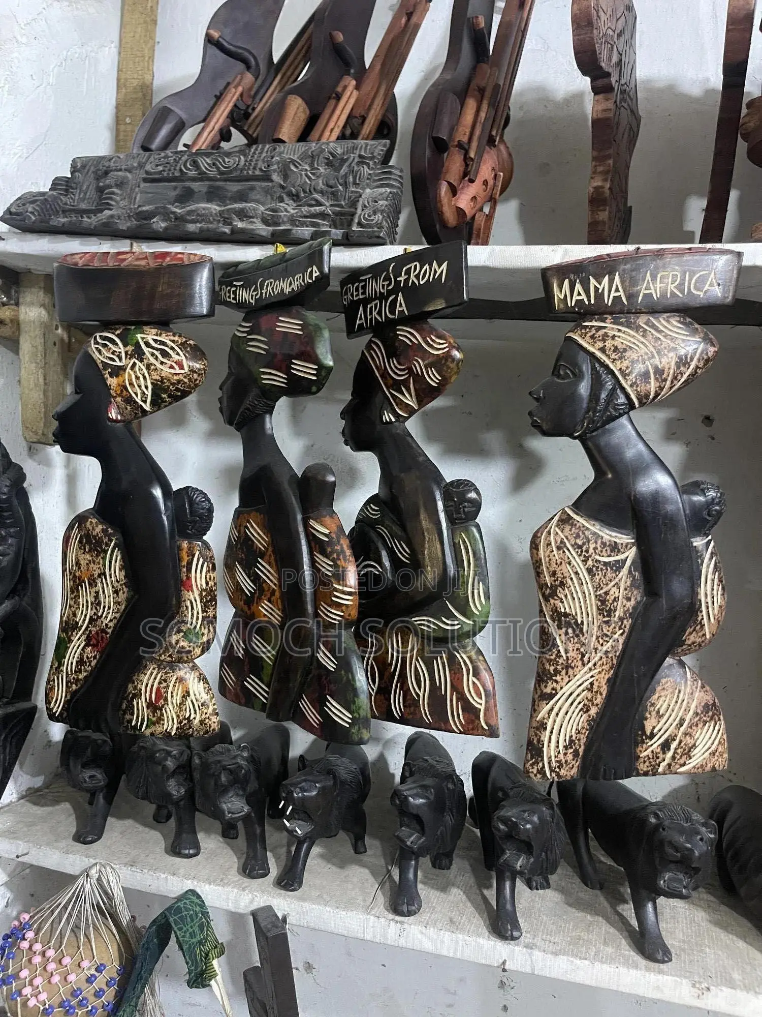 Carved Wooden Arts Sculptures Available in Different Designs