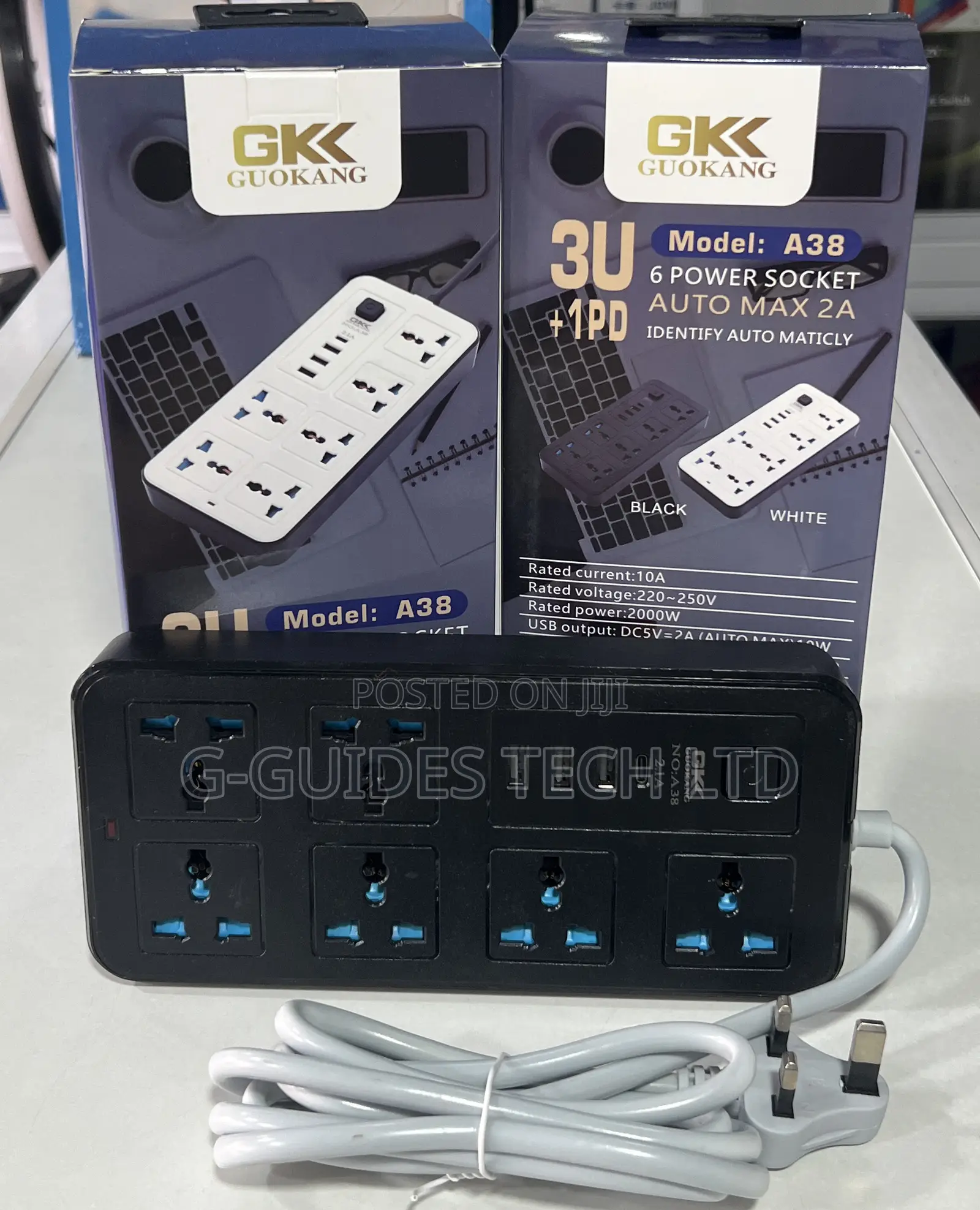 6-Way Extension Board With Usb Ports , 6-Way Power Socket