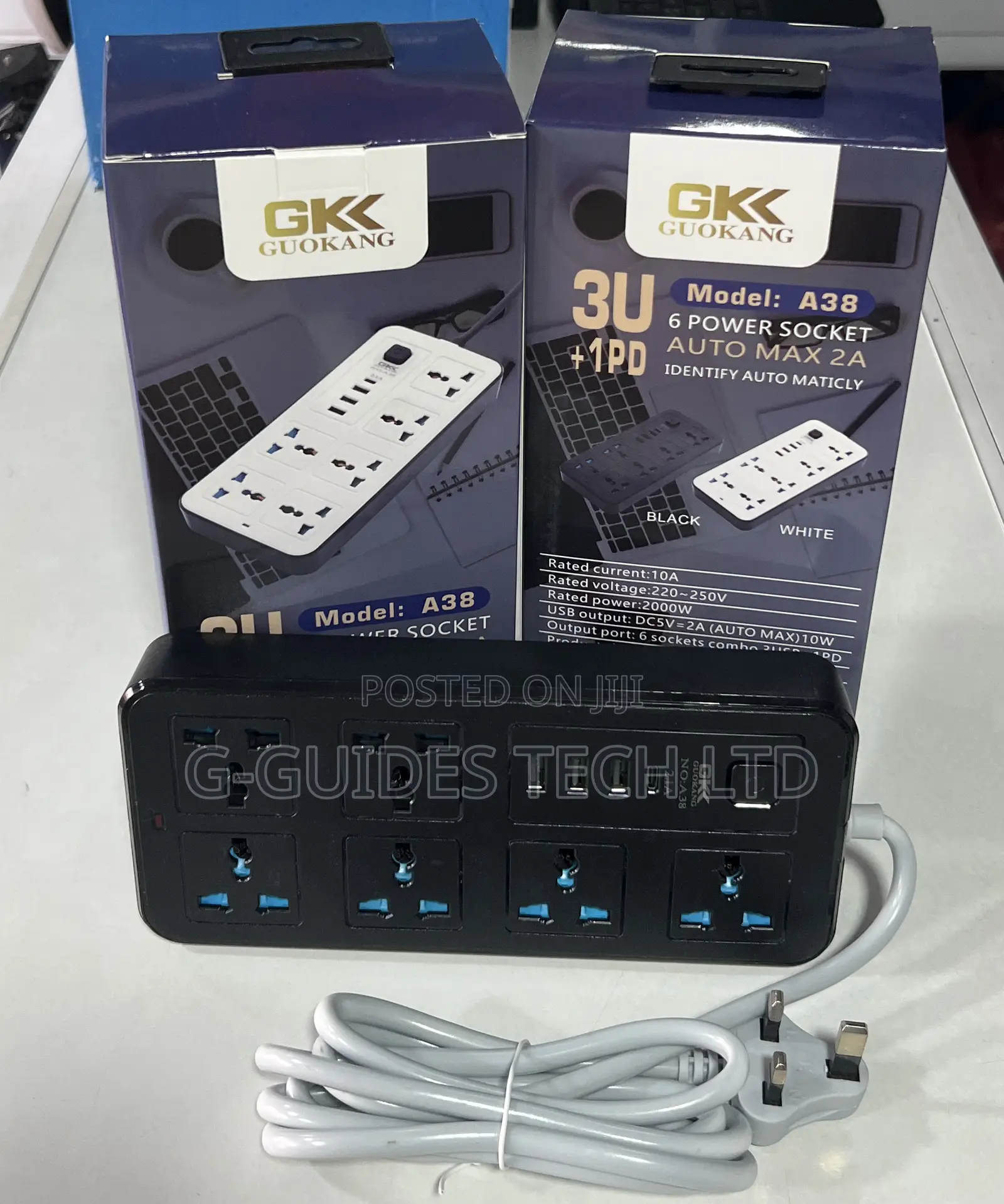 6-Way Extension Board With Usb Ports , 6-Way Power Socket