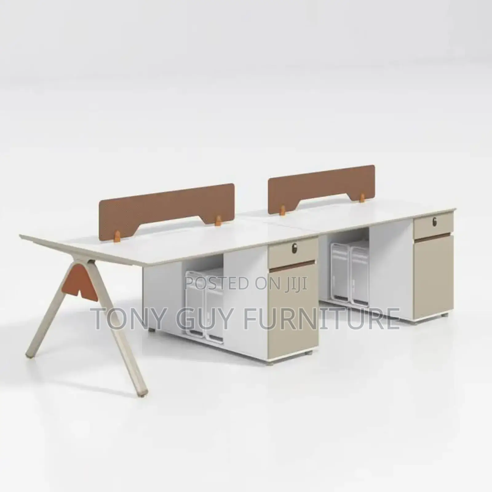 Wooden Four Seater Desk