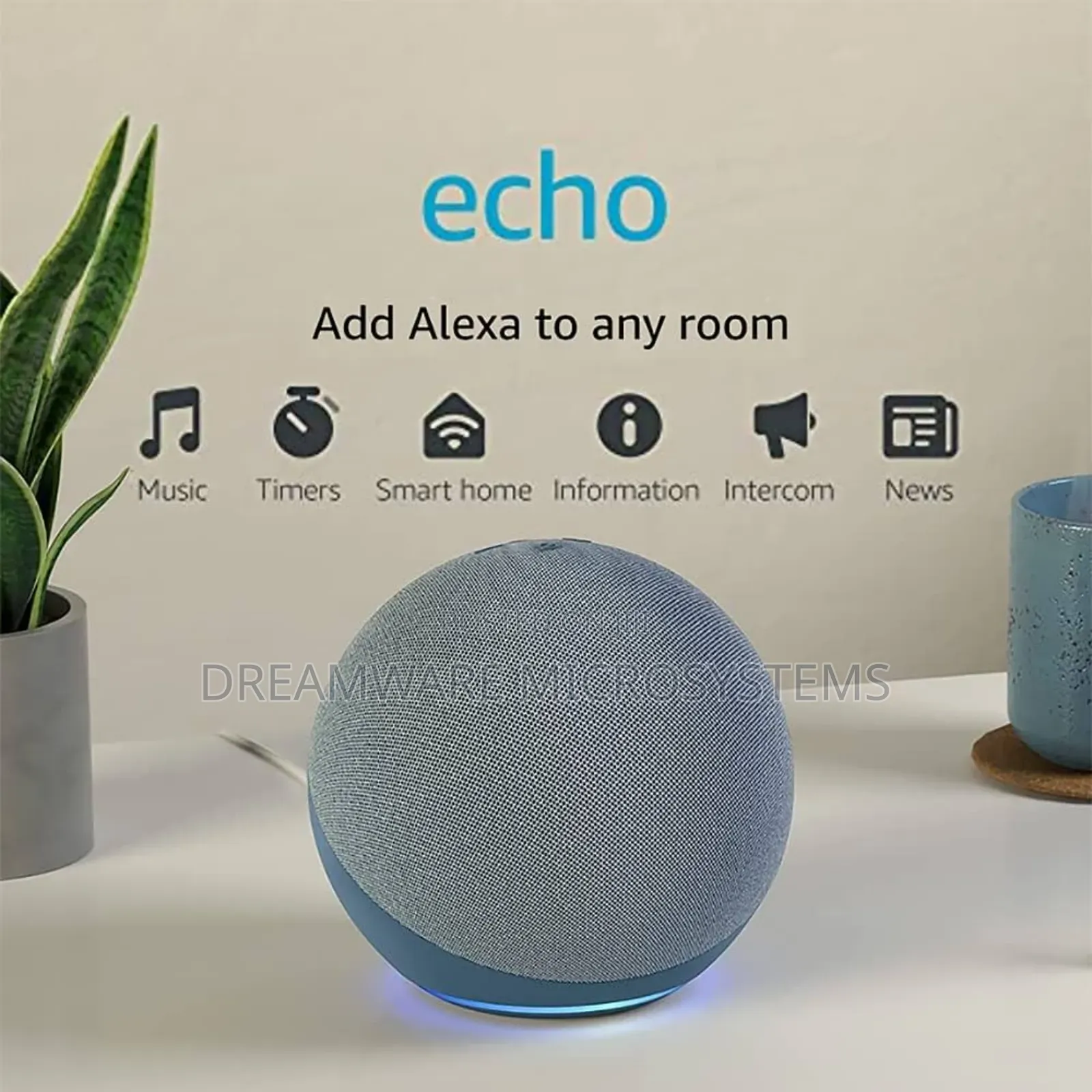 Echo Premium Sound, Smart Home Hub and Alexa | Twilight Blue