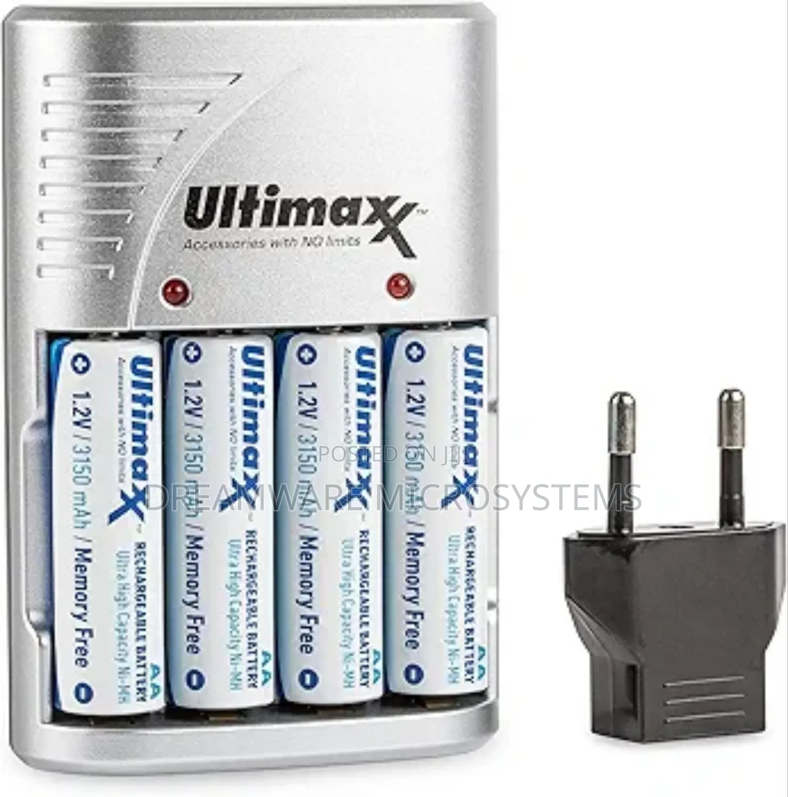 Ultimaxx 4 Port Rapid Charger With4aa Long Lasting Batteries