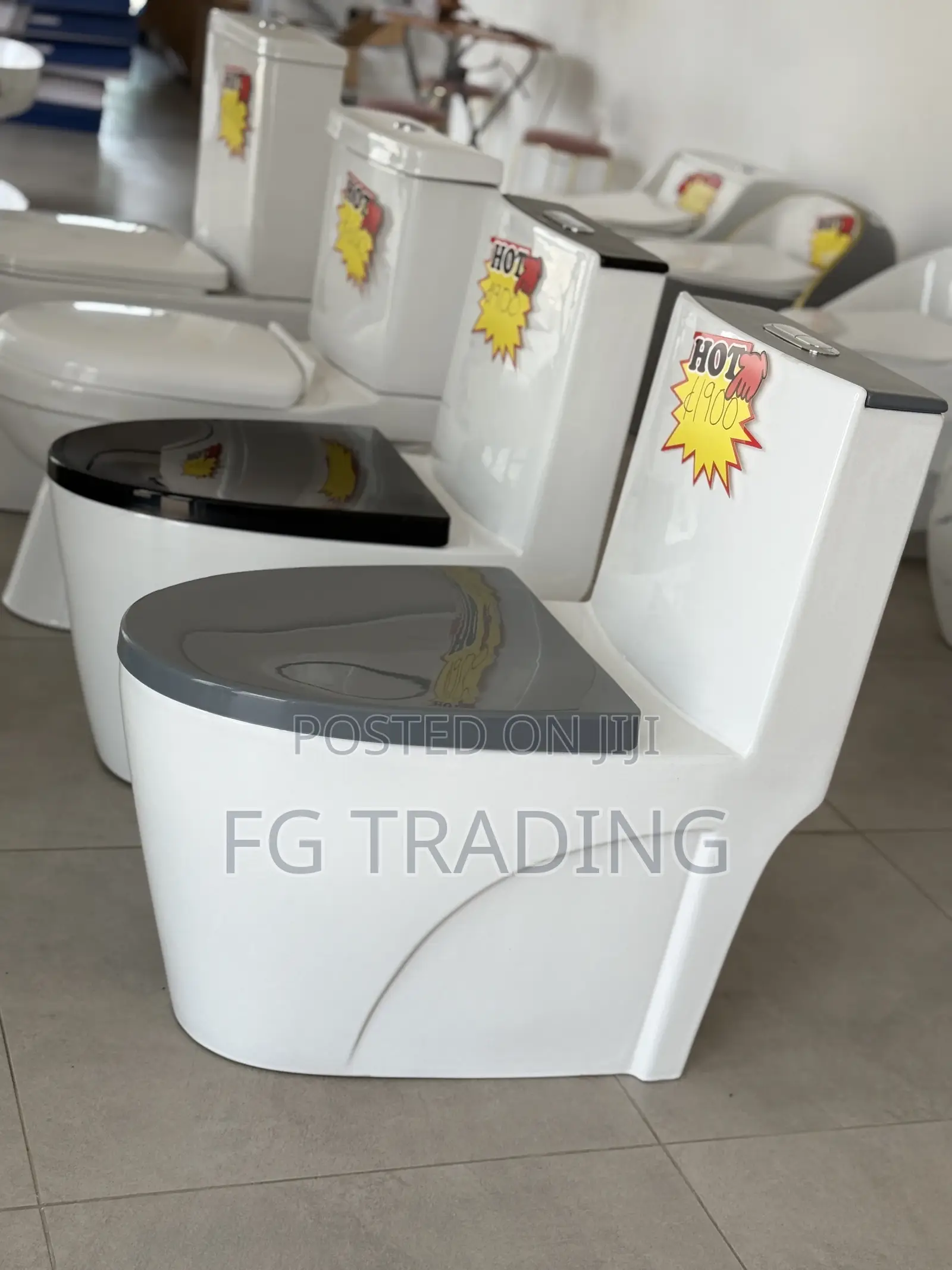 Combined Water Closet _ Colored Toilet Seat
