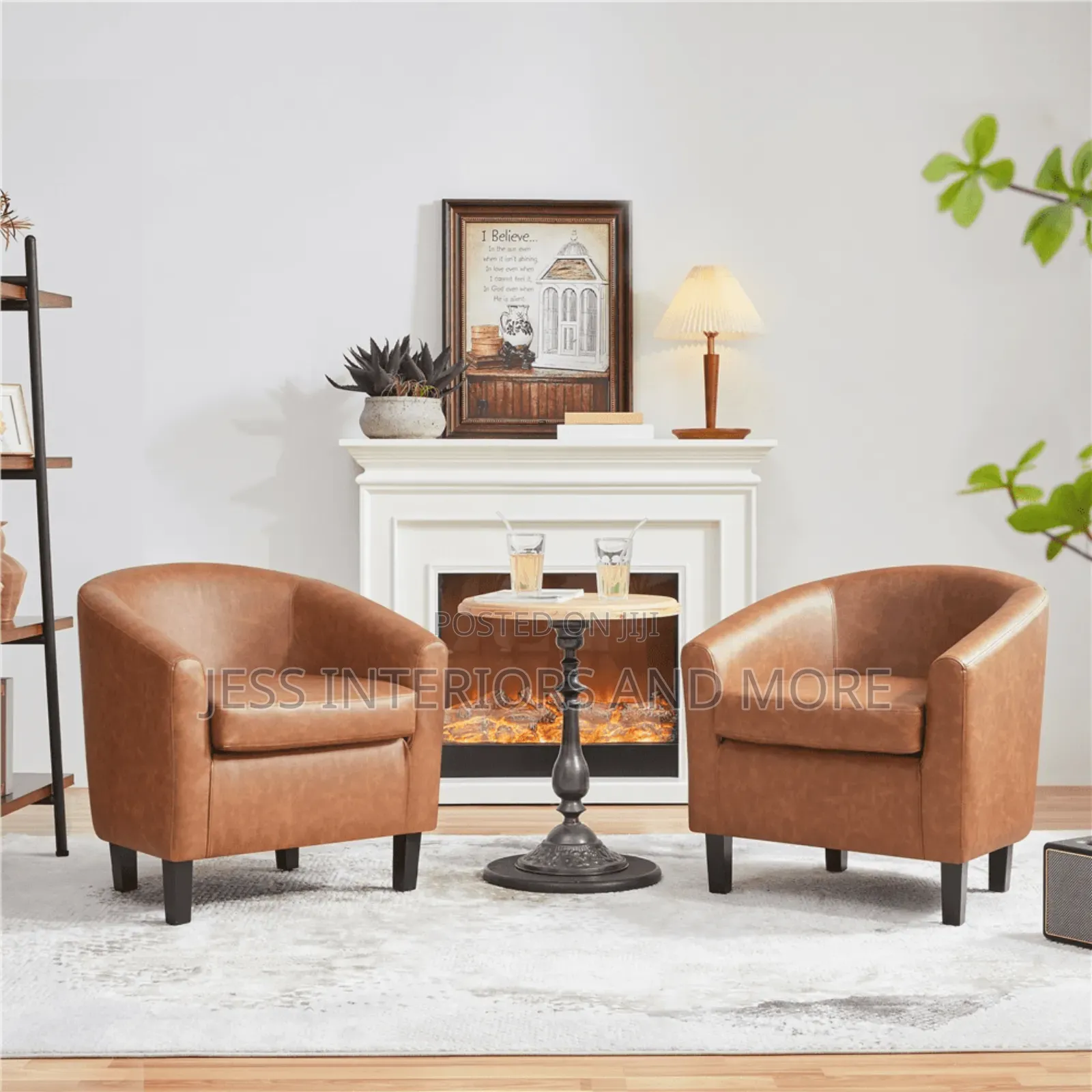 Leather Accent Chair (Set of 2)