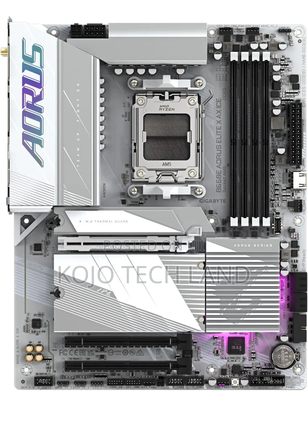 Gigabyte B650e Aorus Elite Ax Ice Motherboard Am5 Lga Amd