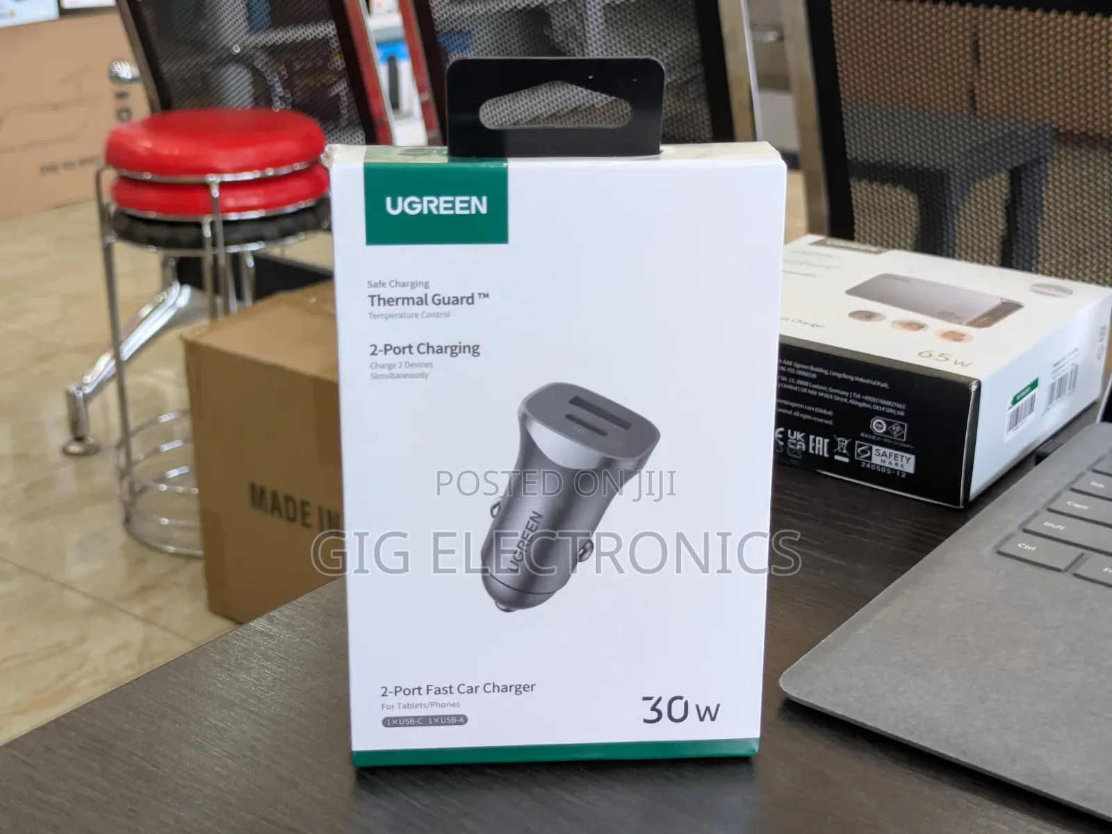 Ugreen Cd130 30w Usb C Usb A Car Charger