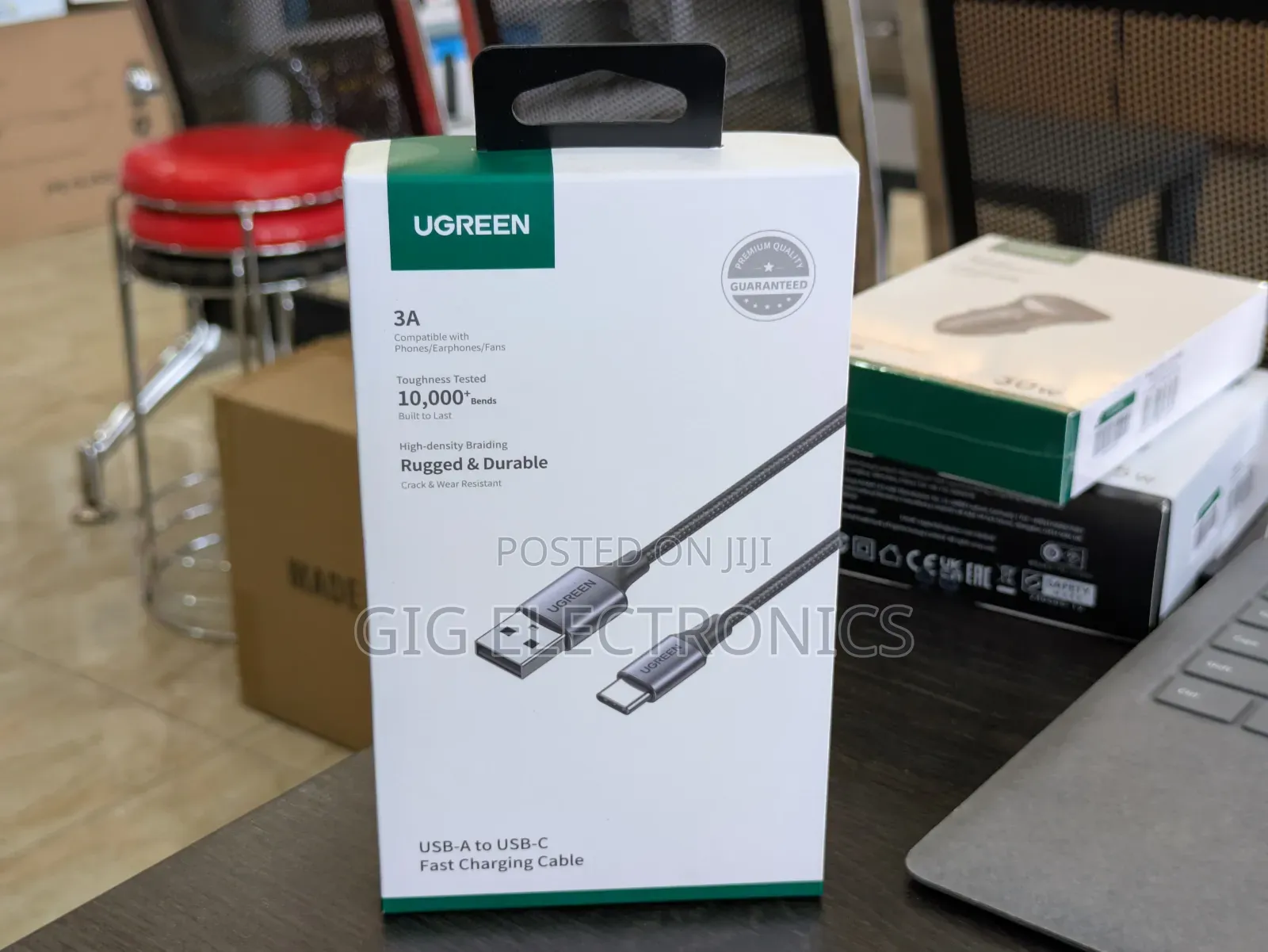 Ugreen 3a Fast Charge Usb a to C Cable Braided Usb C 1m