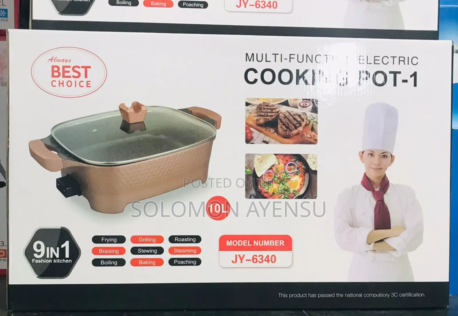 Multi Functional Electric Cooking Pot With 10 Liter Capacity