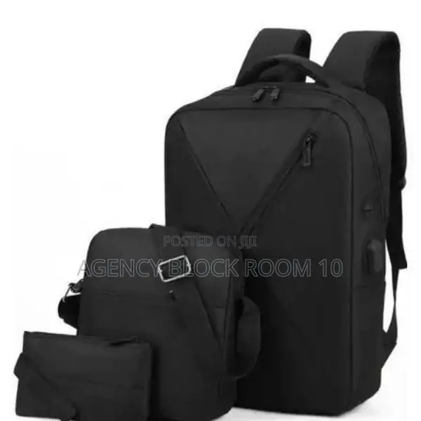 Classic 3 In 1 Backpack For School/Work/Business -black