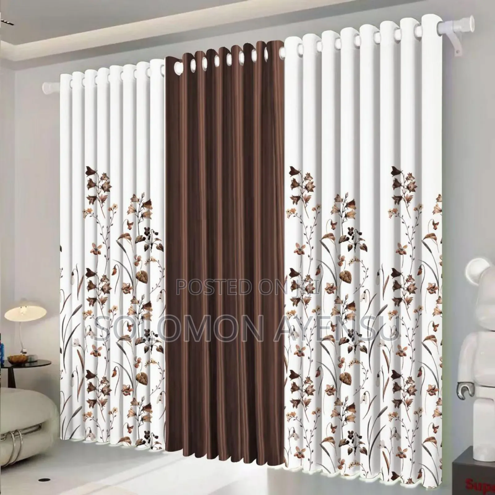 Quality 3 in 1 Black Out Curtains Available in Different Colours