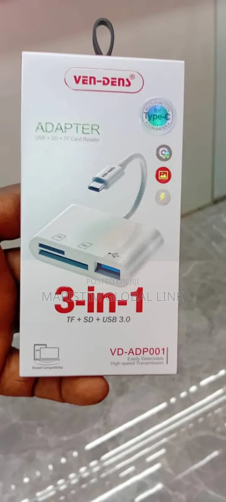 Type C 3 in 1 Card Reader Adapter