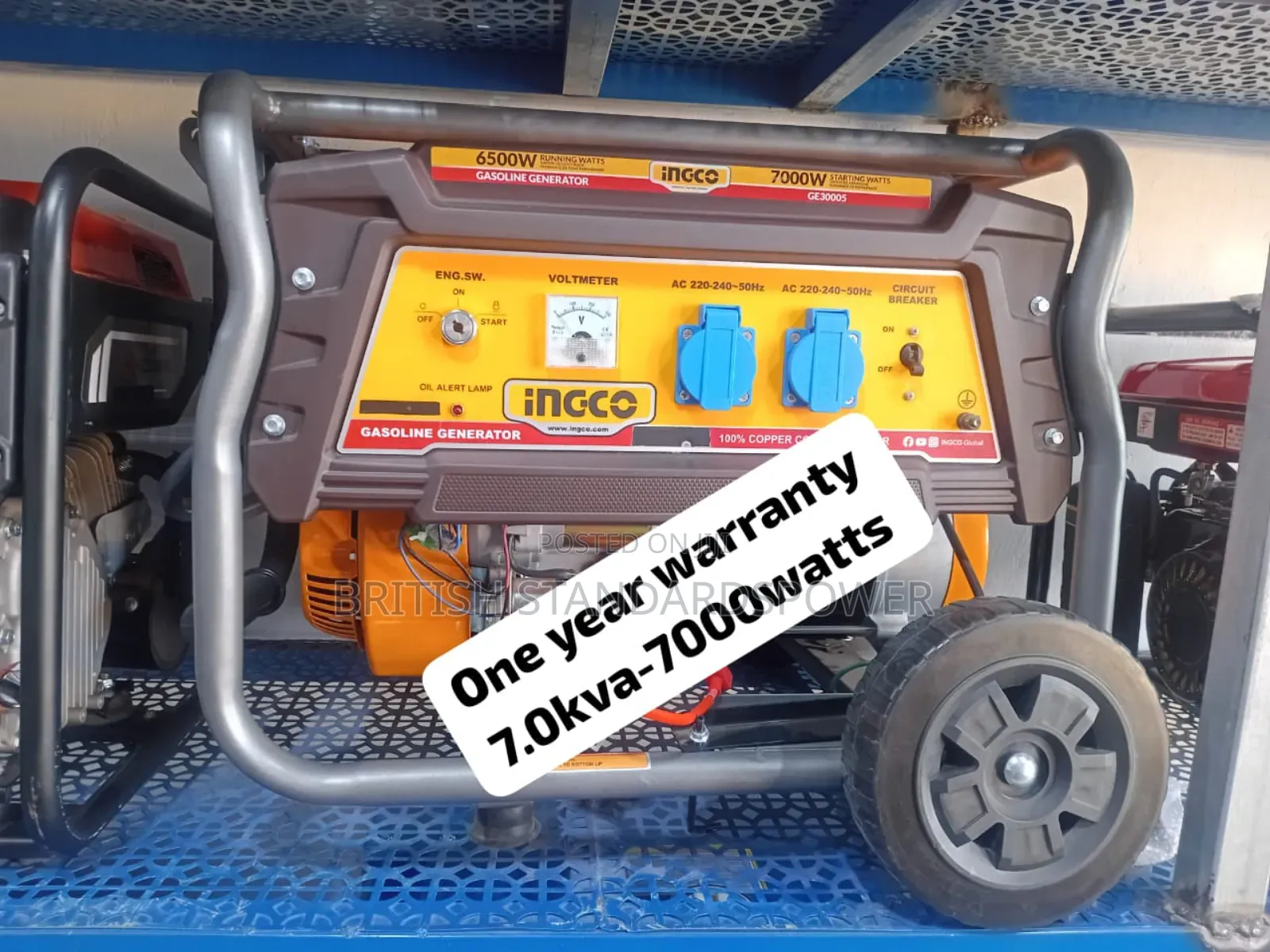 7.0kva Ingco Petrol Generator With Wheels