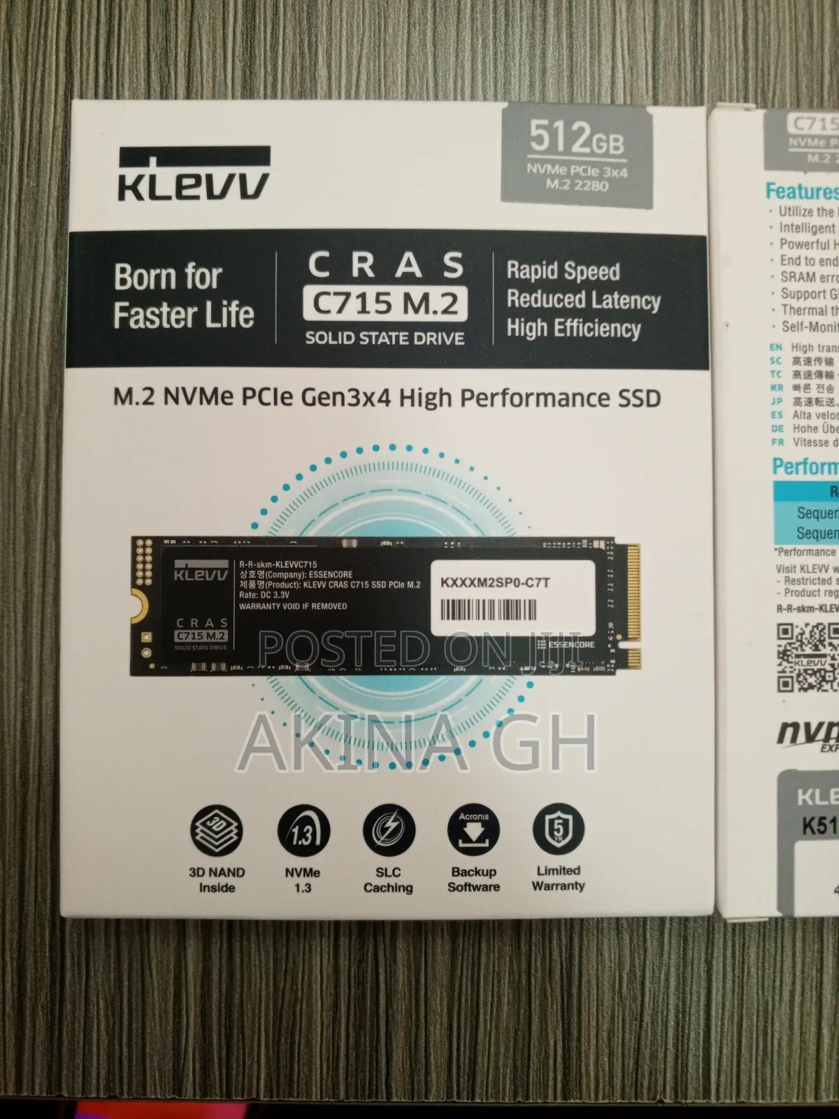 Klevv M.2 Nvme Pcie 3d Nand 512gb SSD