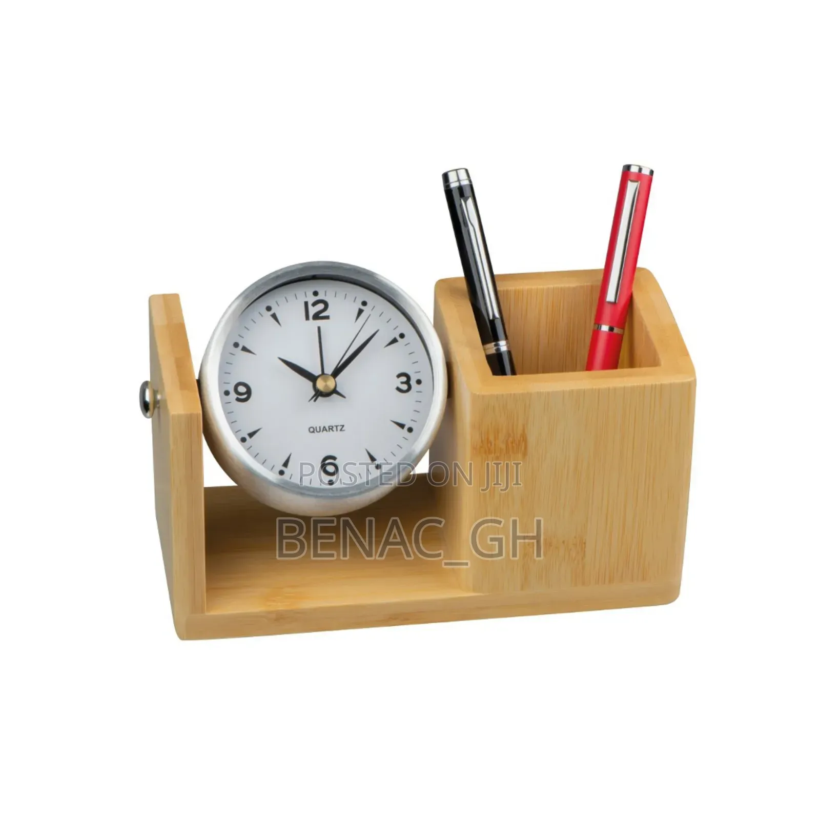 Personalized Wooden Clock and Pens Holder as Souvenir