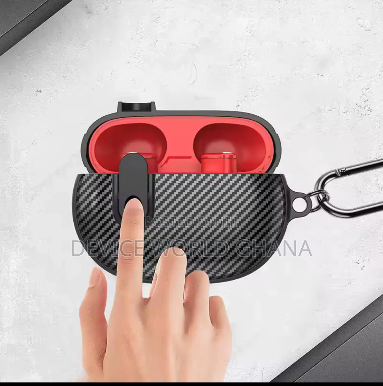 Carbon Fiber Protective Case for Beats Studio Buds and Buds+