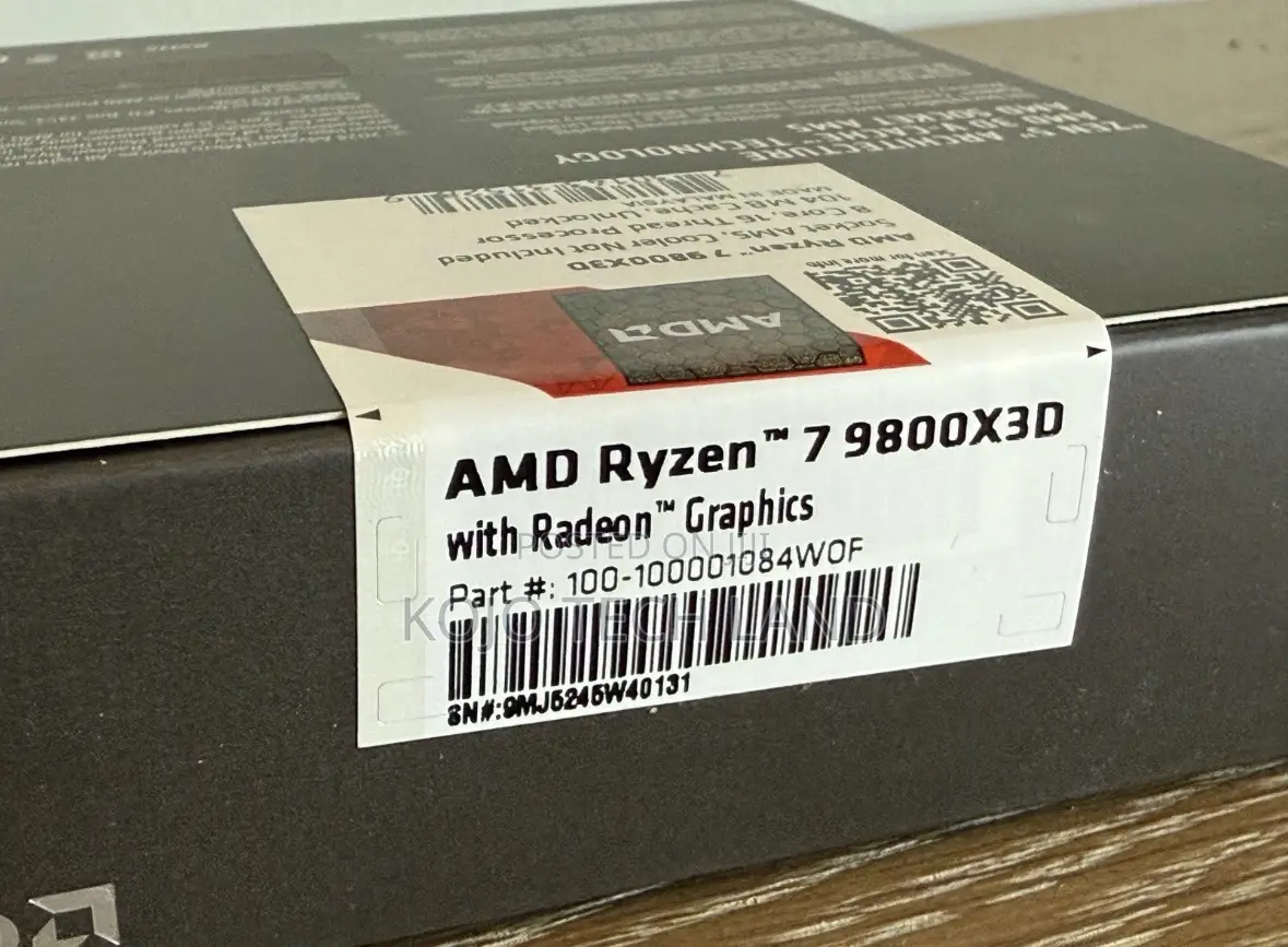 Amd Ryzen 7 9800x3d Zen 5 8-Core 5.2 GHZ Processor