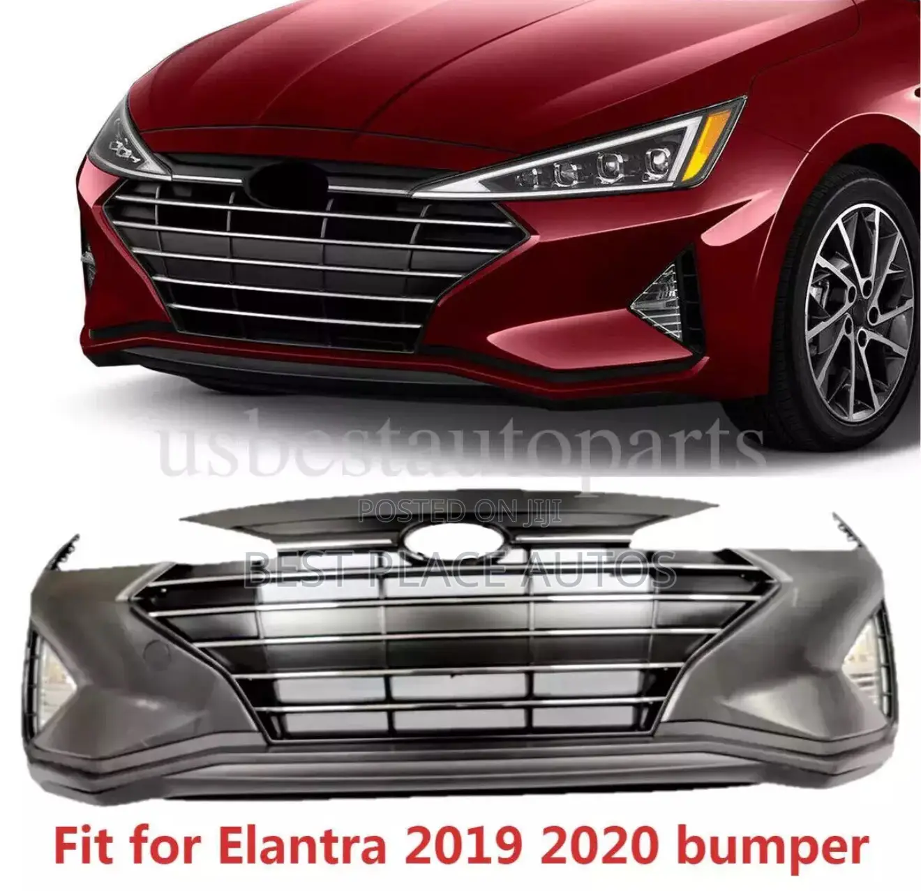 Hyundai Elantra 2019-2020 Front Complete Bumper