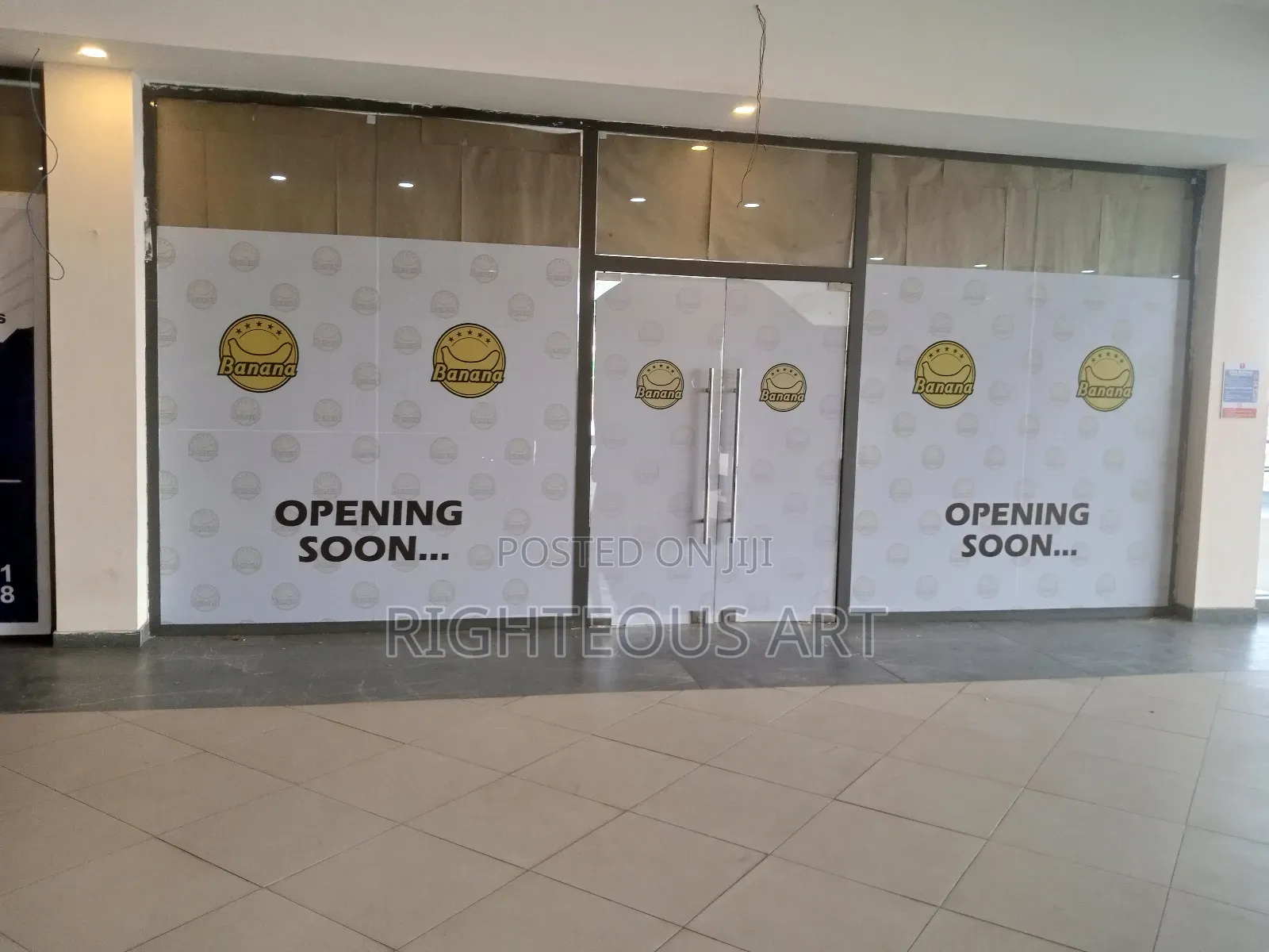 Frosted, One Colour Sticker Branding 4 Office, Eatery, Store