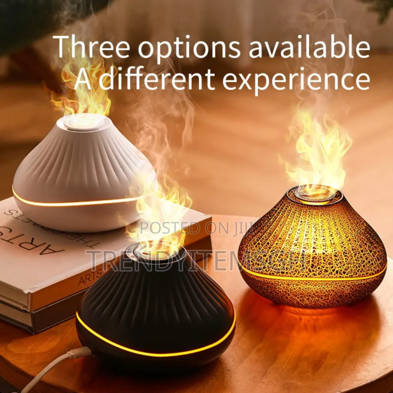 160ml Mini Water Mist Flame Diffuser Air Humidifier