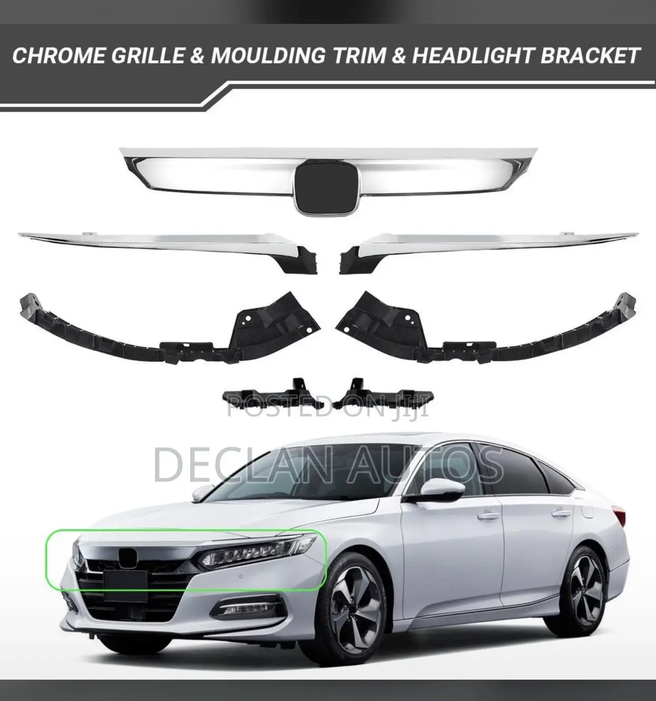 2018 Accord Chrome Grille & Moulding Trim & Bracket