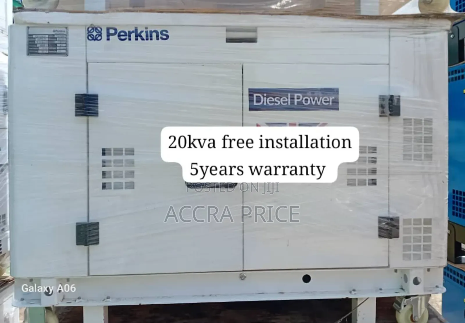 White 20kva Perkins Diesel Generator Silent Perkins 20kva
