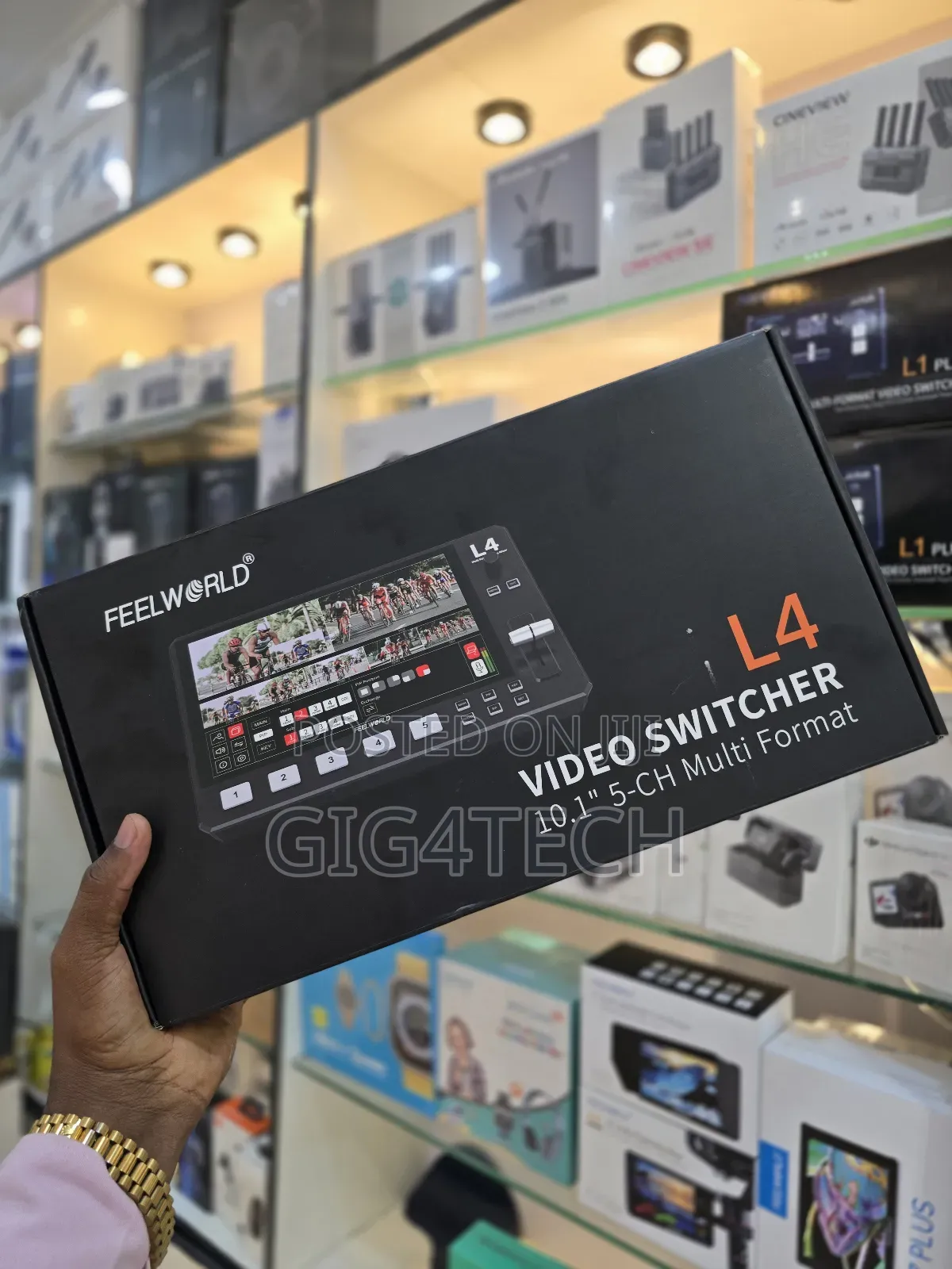 Feelworld L4 5 Channel Multi Format Video Switcher Streamer