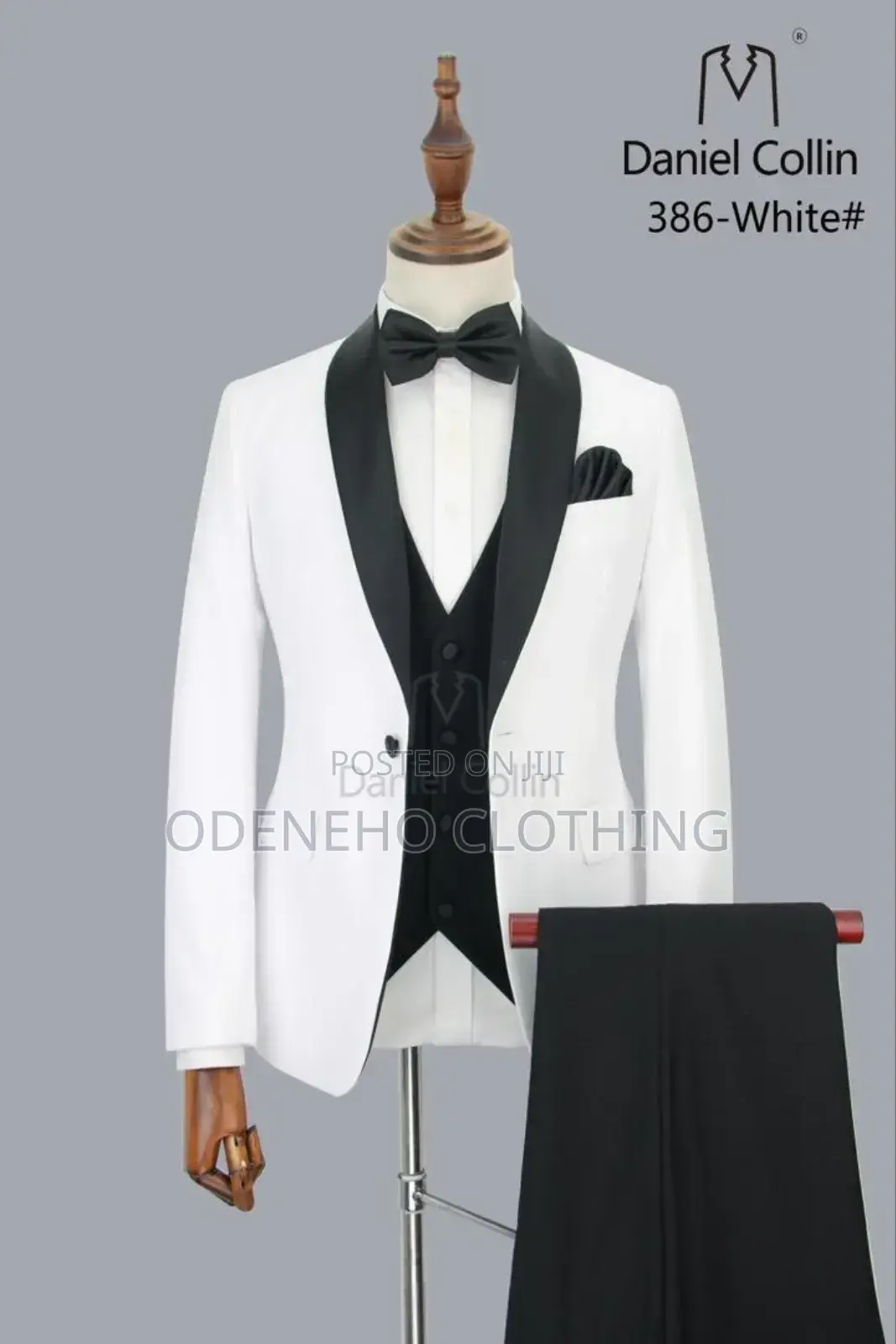 Luxurious Tuxedo All Black and White Suit