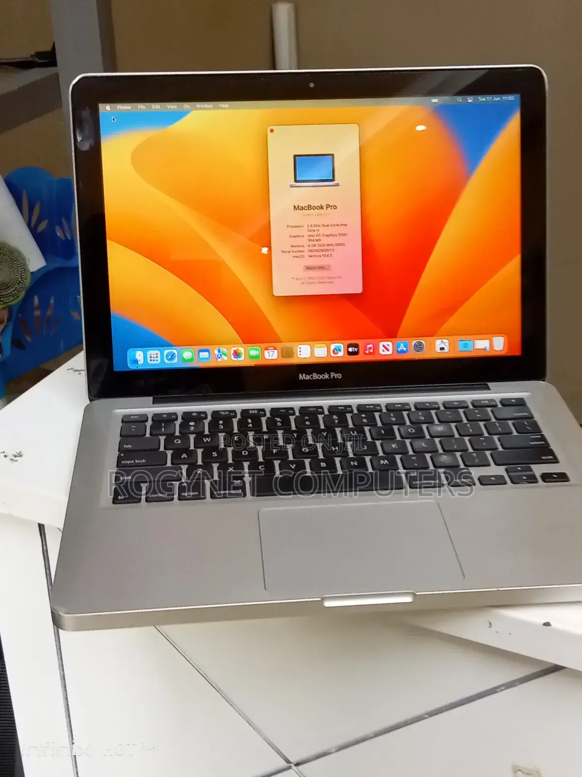 Laptop Apple MacBook Pro 2011 4GB Intel Core i5 HDD 500GB