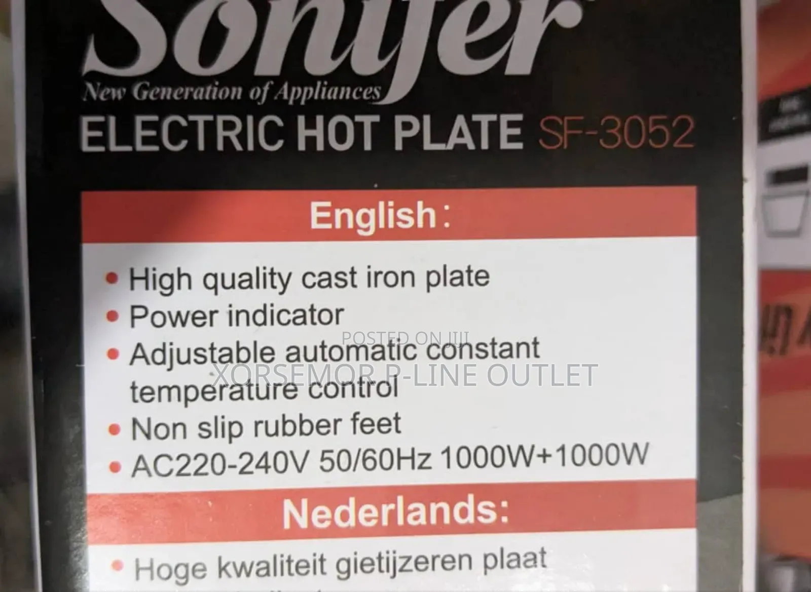 Sonifer Sf - 3052 Hot Plate