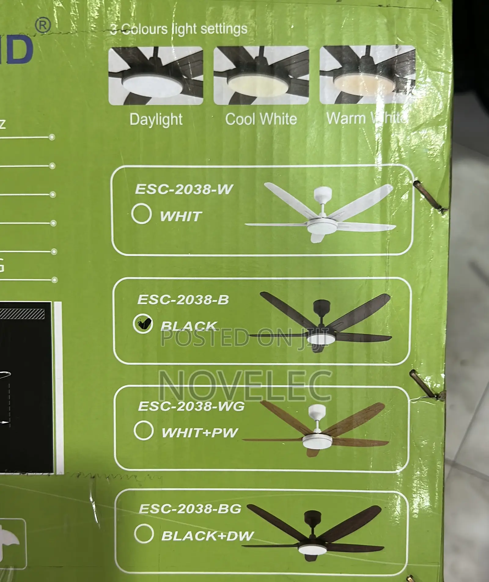 5 Blade Wooden Ceiling Fan With Light
