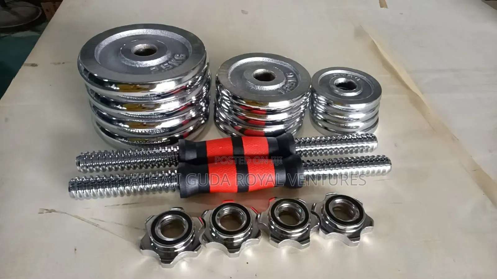 Adjustable Chrome Dumbells 50kg With Case