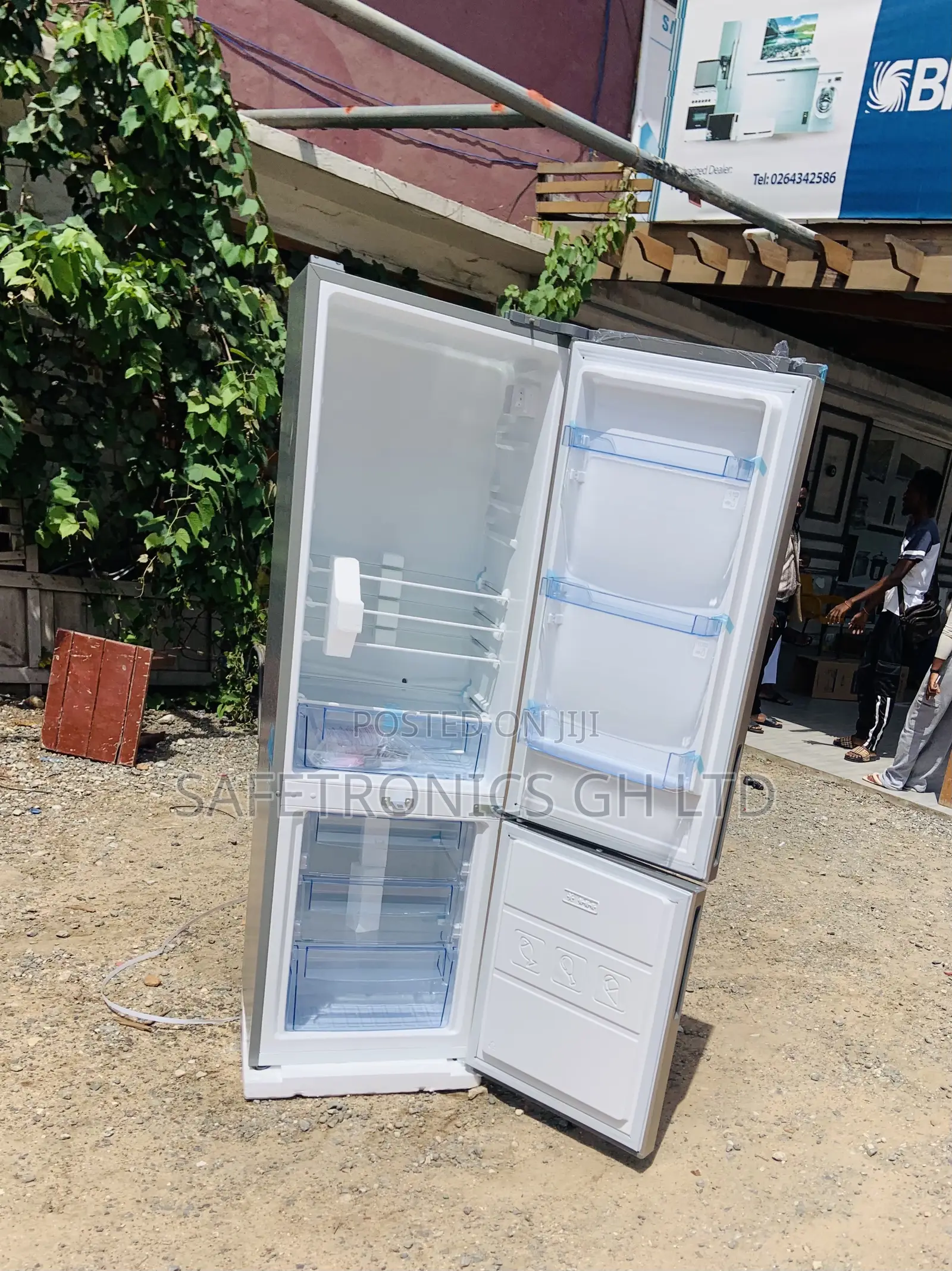 Unique Classic Pf-406 2 Doors Bottomfreezer Pearl Fridge