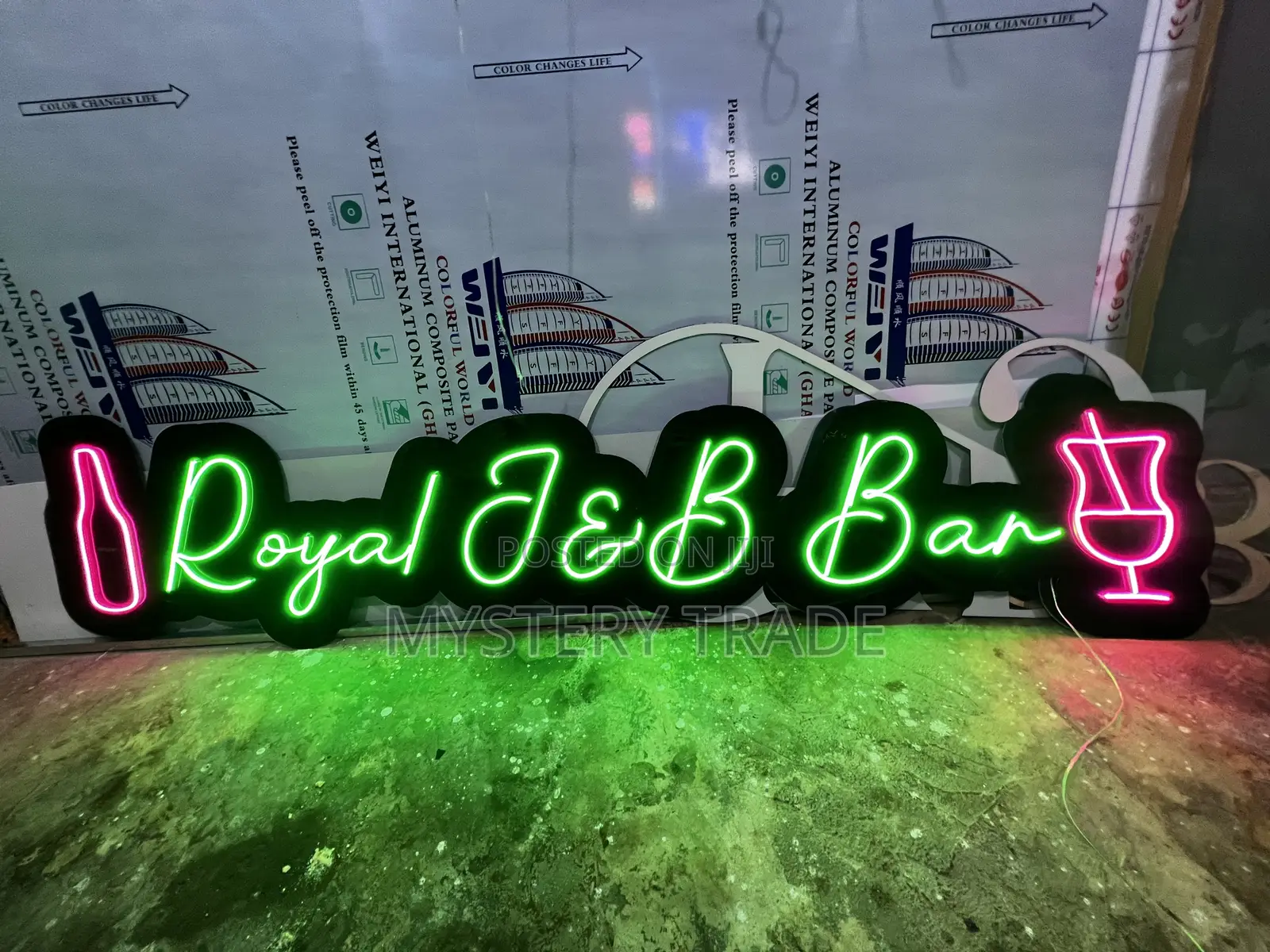 Royal J B Neon Outdoor Signage