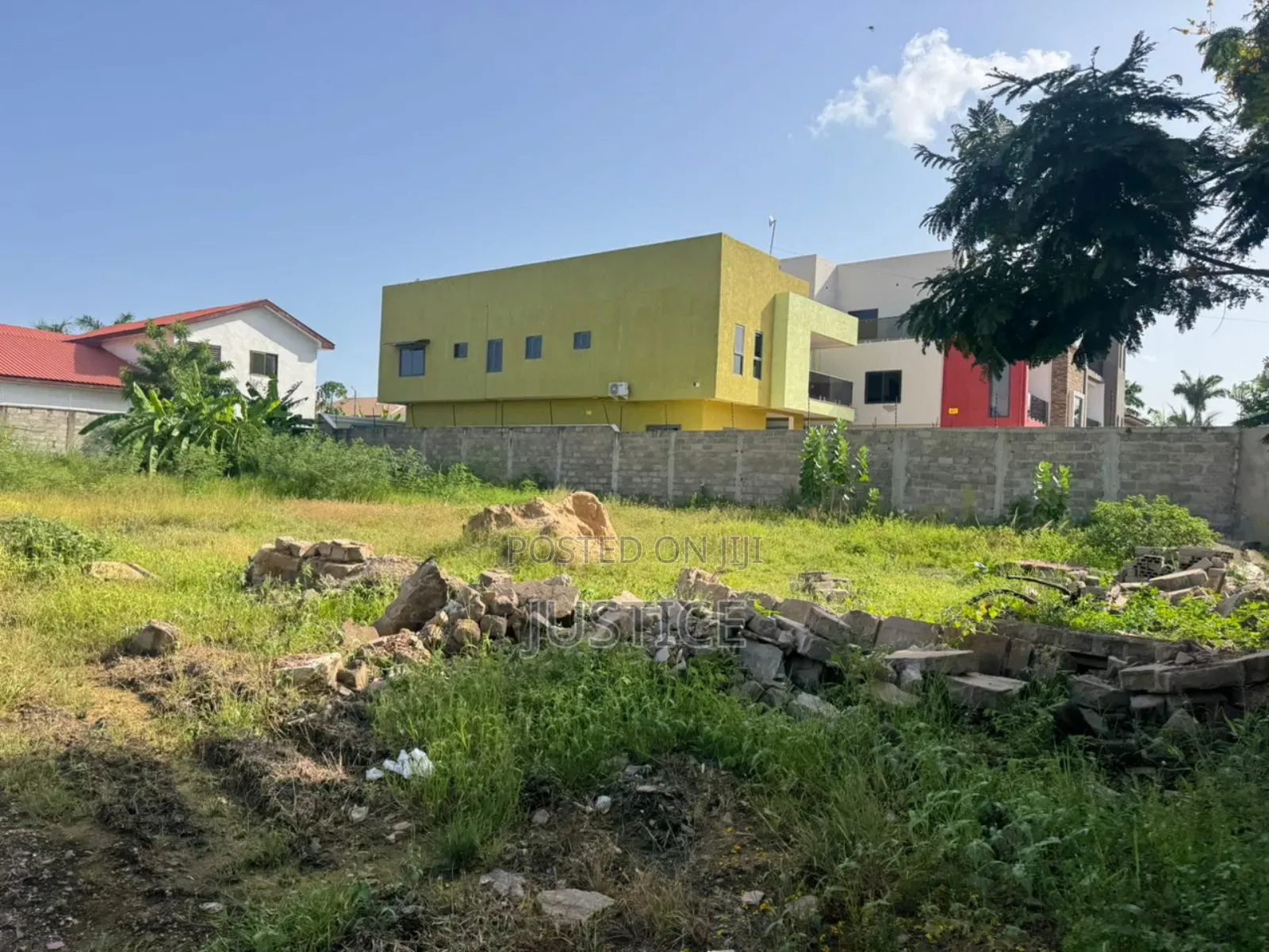 Walled and Gated 2 Plots of Land Adjiringanor