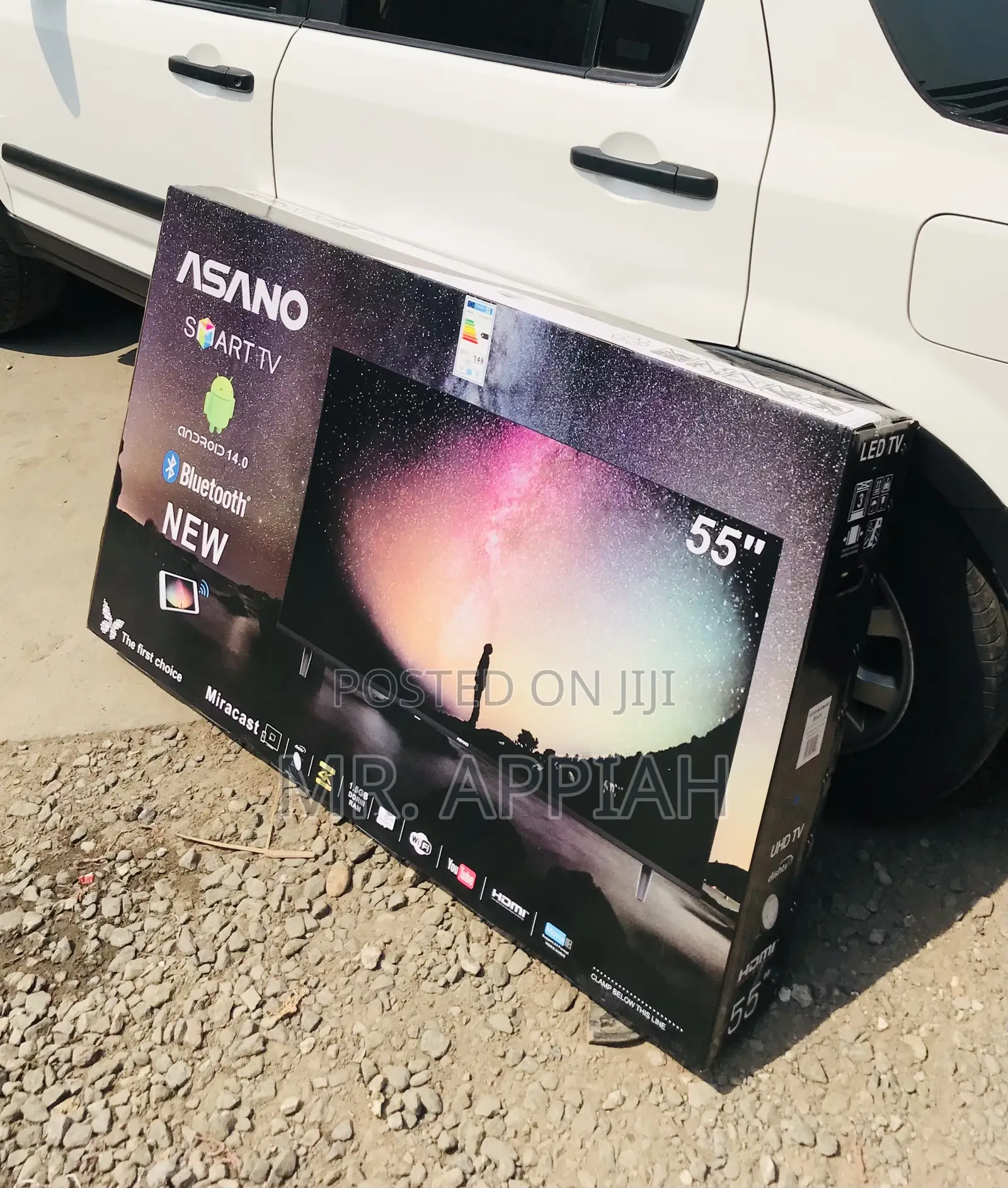 Newly Made Asano 55” Uhd Smart Television(Black) 