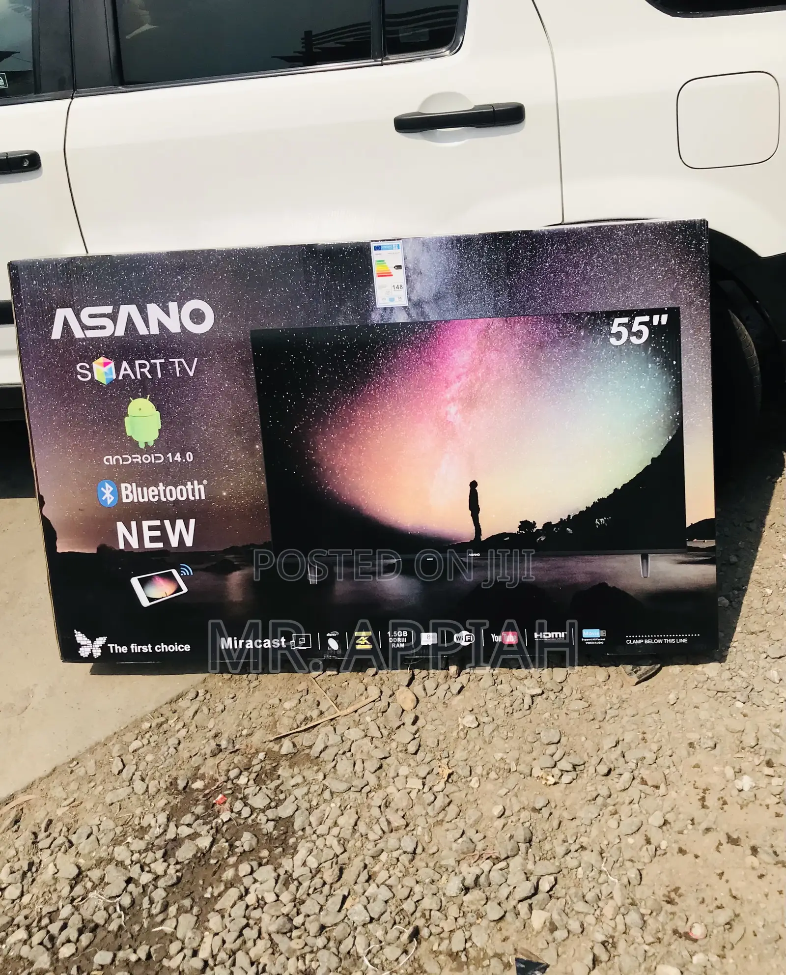 Newly Made Asano 55” Uhd Smart Television(Black) 