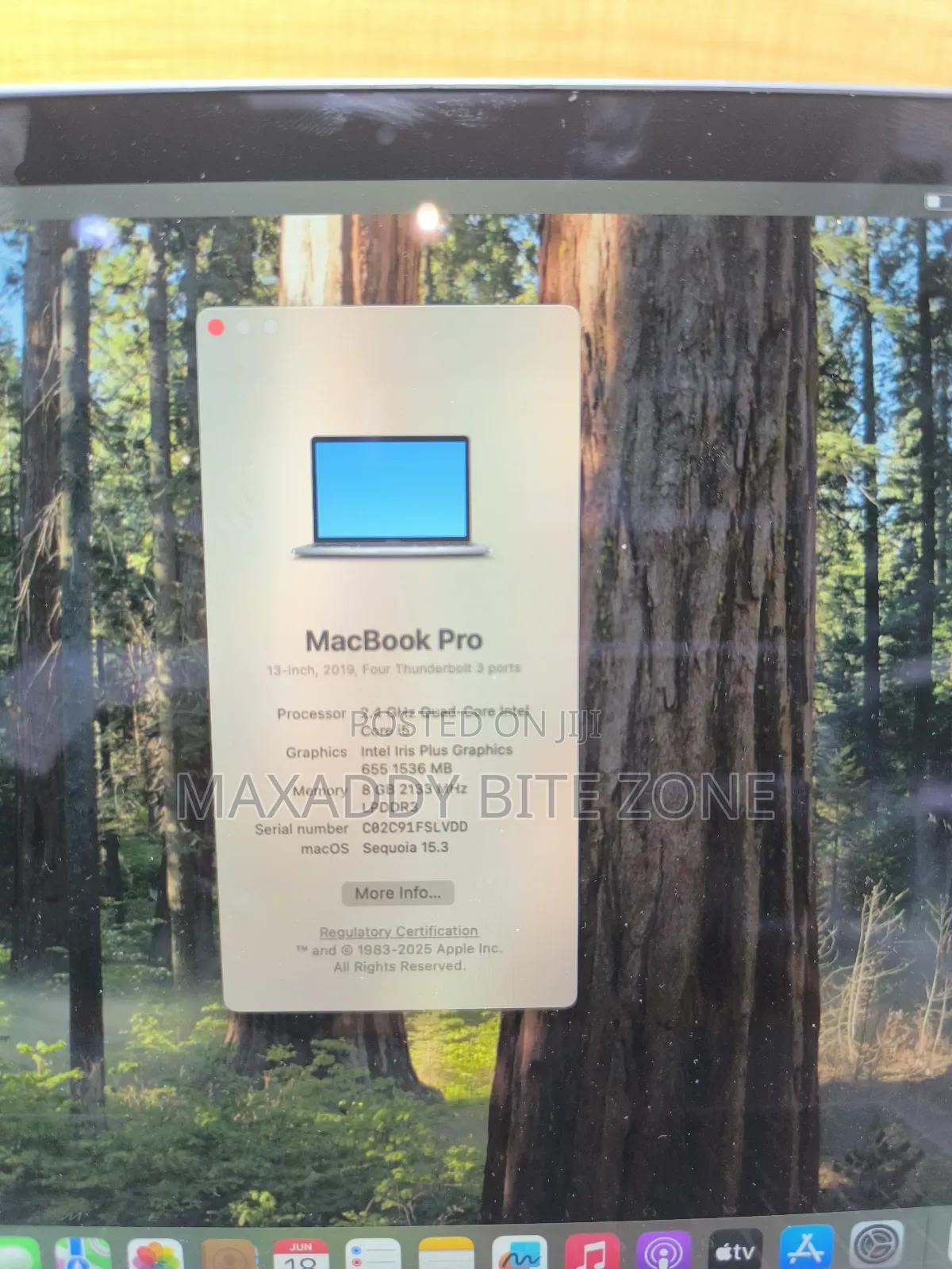 Laptop Apple MacBook Pro 2019 8GB Intel Core I5 SSD 500GB