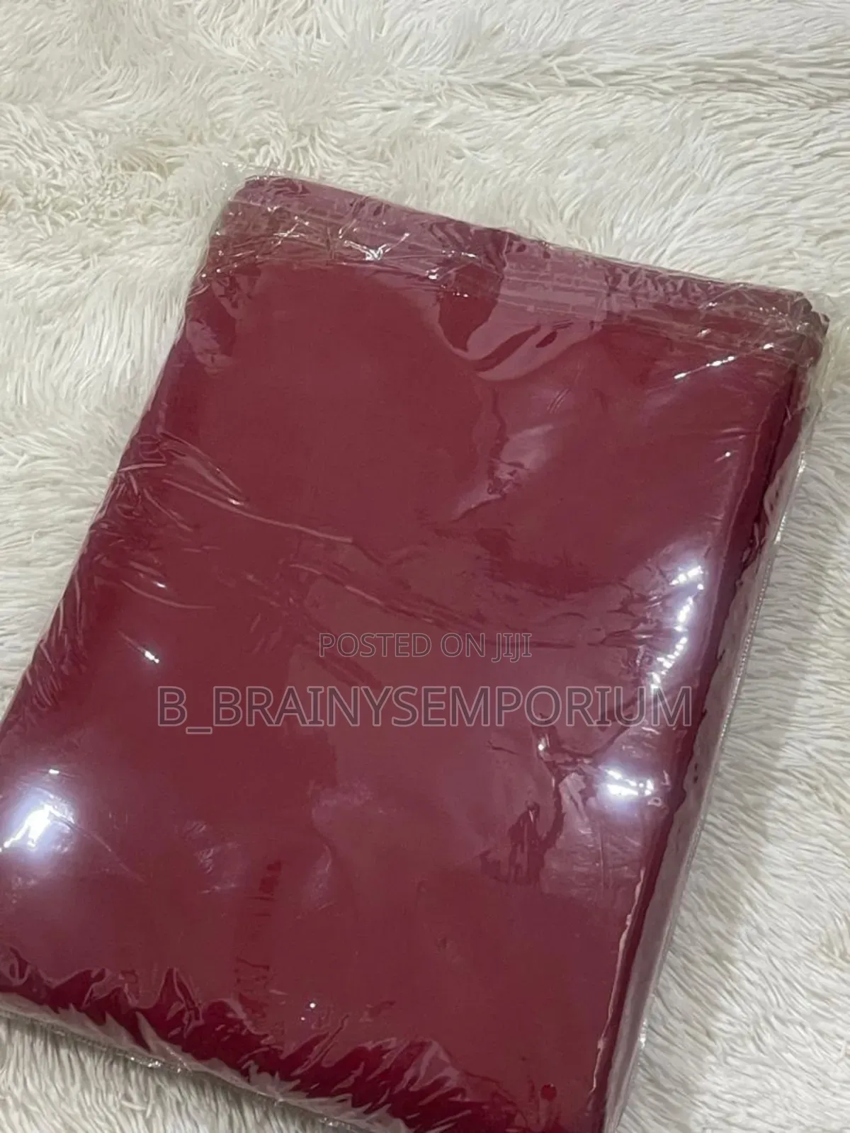 Plain Burgundy Bedsheet + 2 Pillow Cases