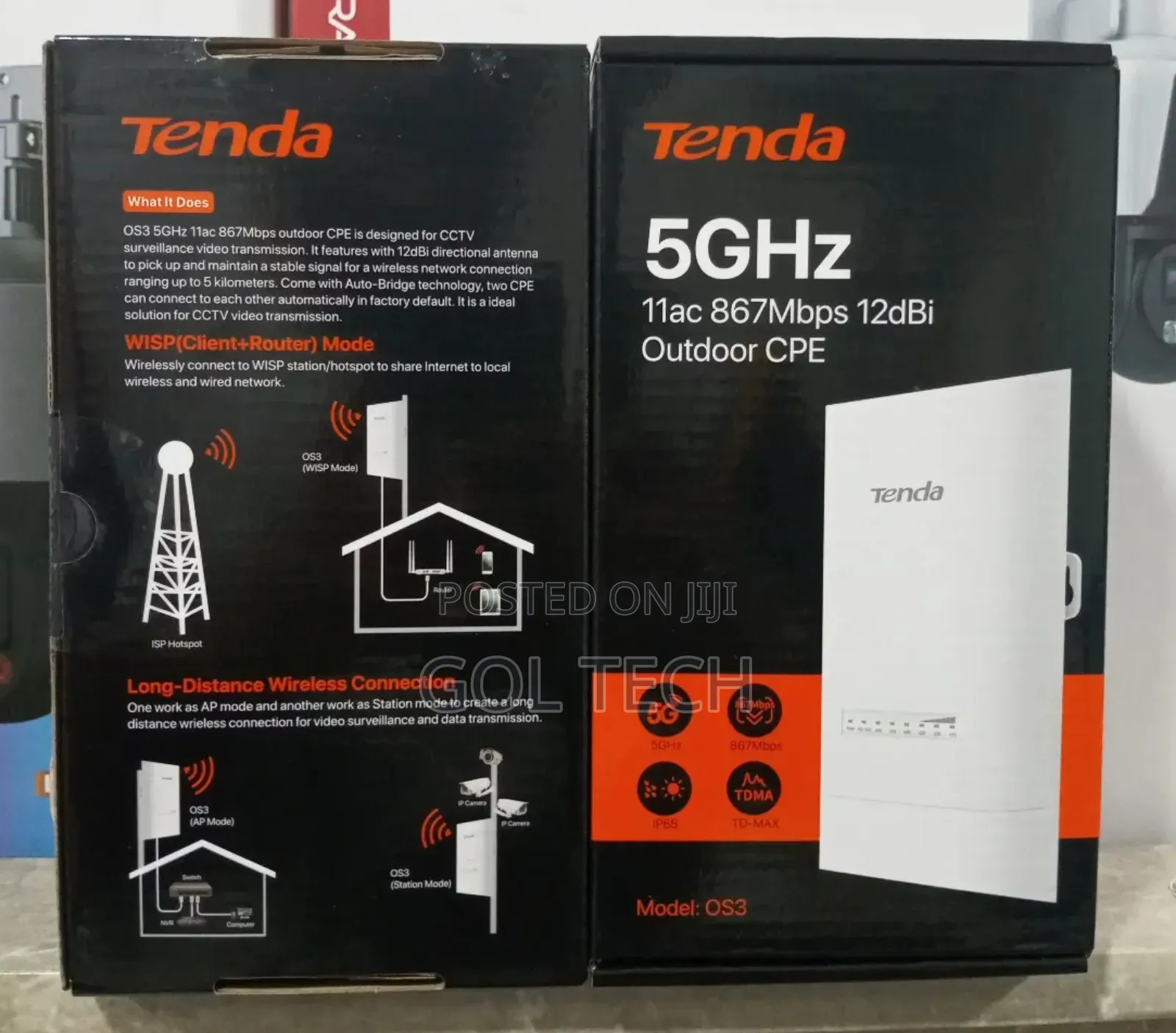 Tenda Os3 Wireless Bridge,5km+ PTP Point to Point Wireless