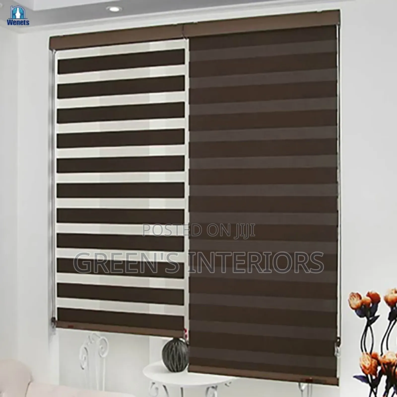 Dark Brown Window Blinds Available