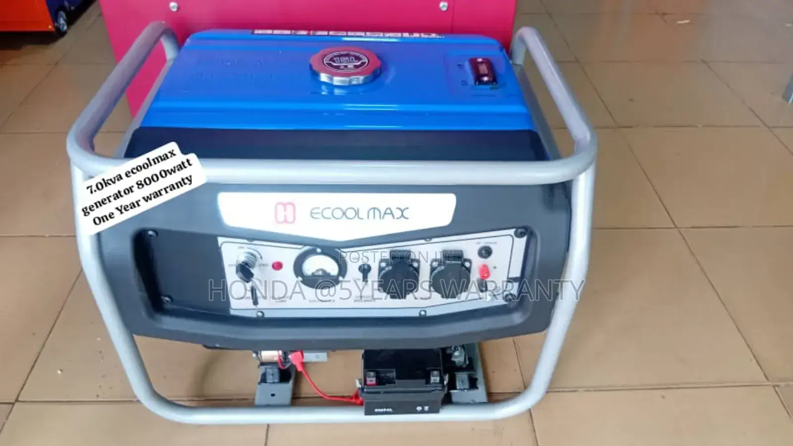 Power Flow Ecoolmax Generator 7.0kva 8000watt Petrol 7.0kva