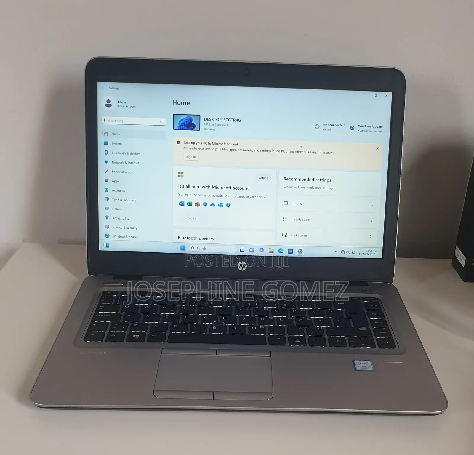 Laptop HP EliteBook 840 G3 8GB Intel Core I5 SSD 256GB