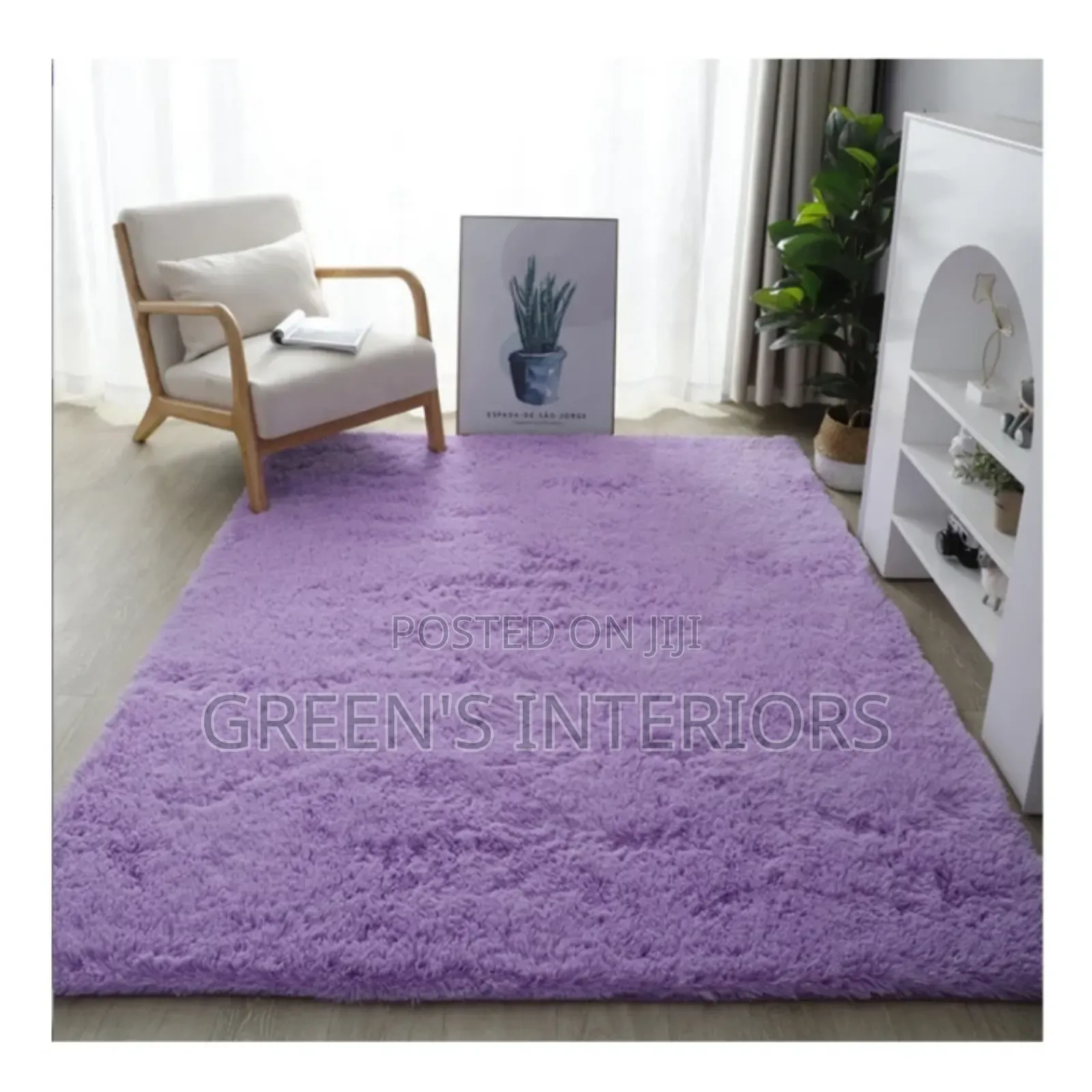 Normal Weight Purple Fluffy Carpet