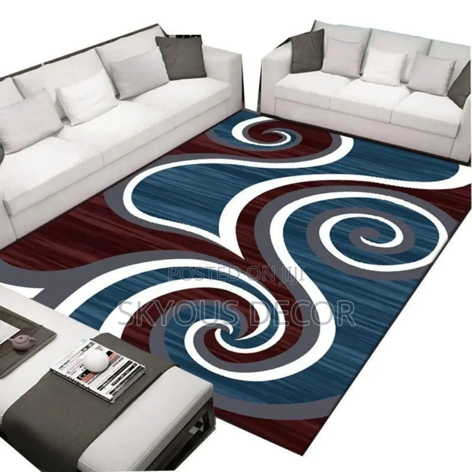 A Design of a Rose Flower on De 3d Carpet for a Perfect Room