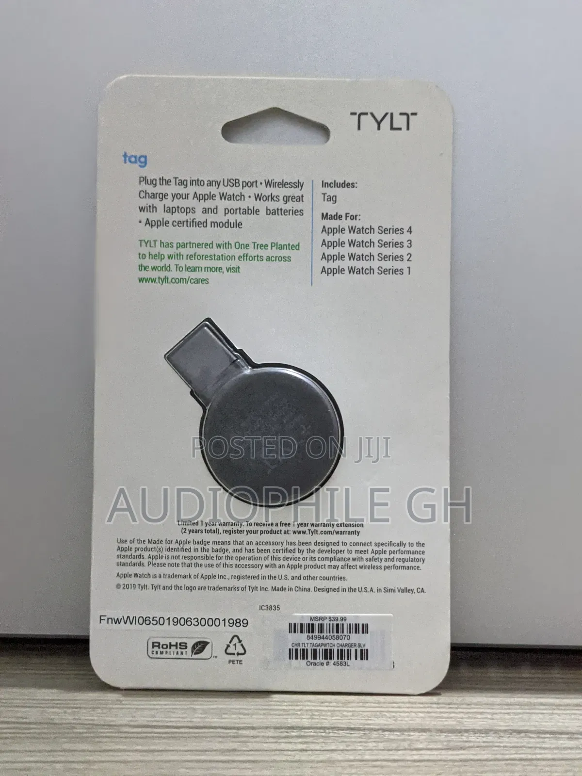 Tylt Tag Apple Watch Charger