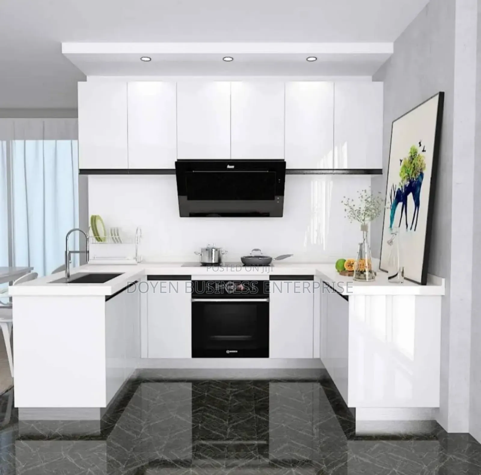 High Glossy Off-White With Shimmer Adhesive Stickers