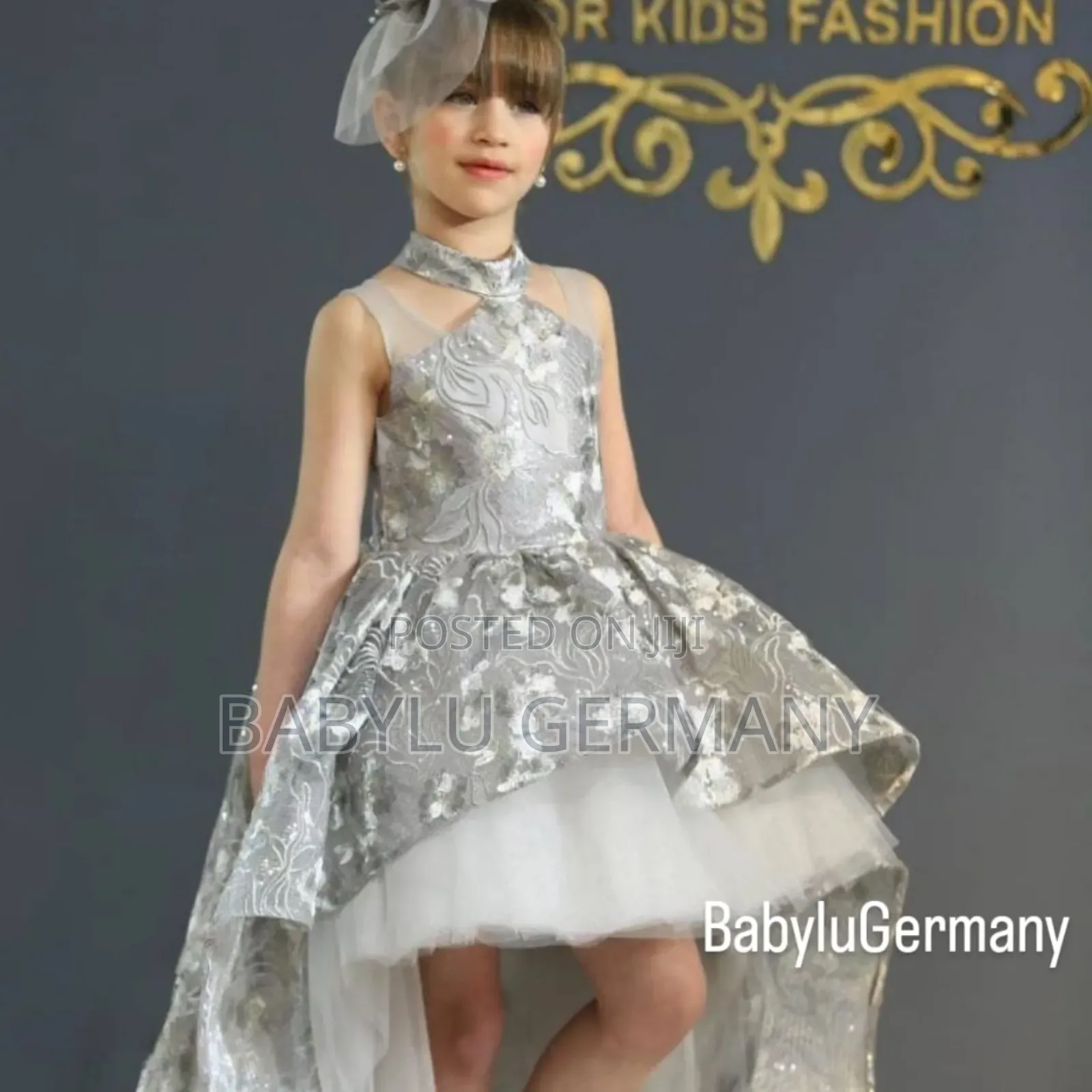 Luxury Turkey Brand Silver /Ash/ White Princess Ball Gown