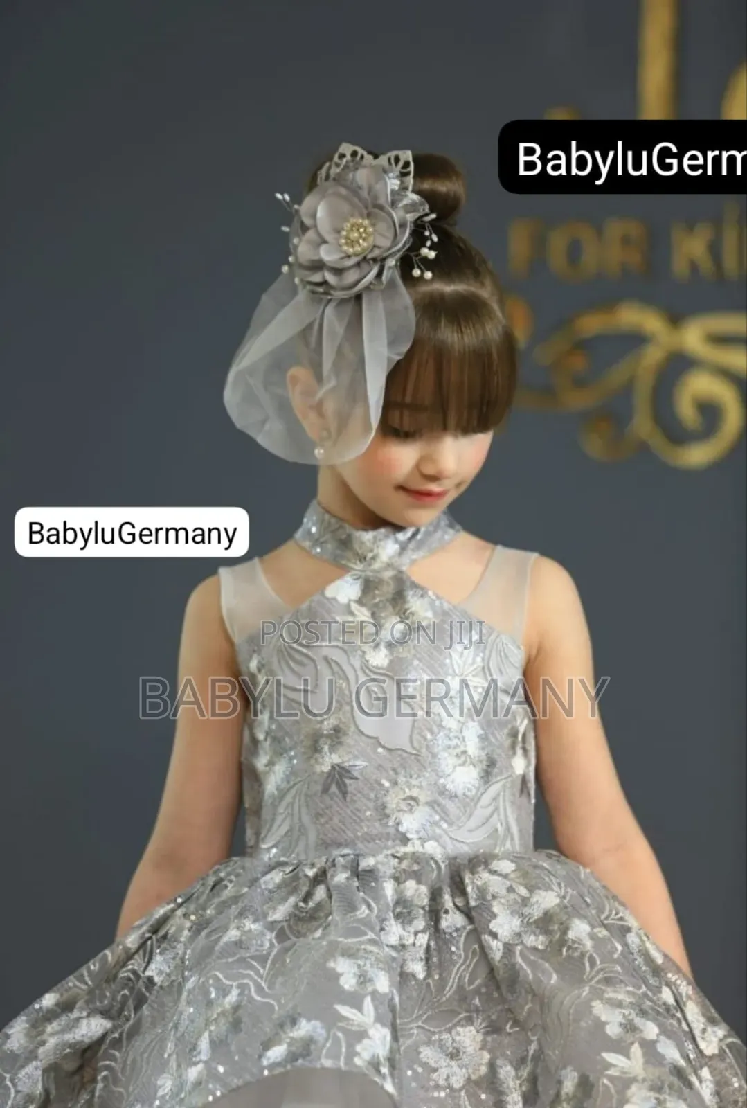 Luxury Turkey Brand Silver /Ash/ White Princess Ball Gown