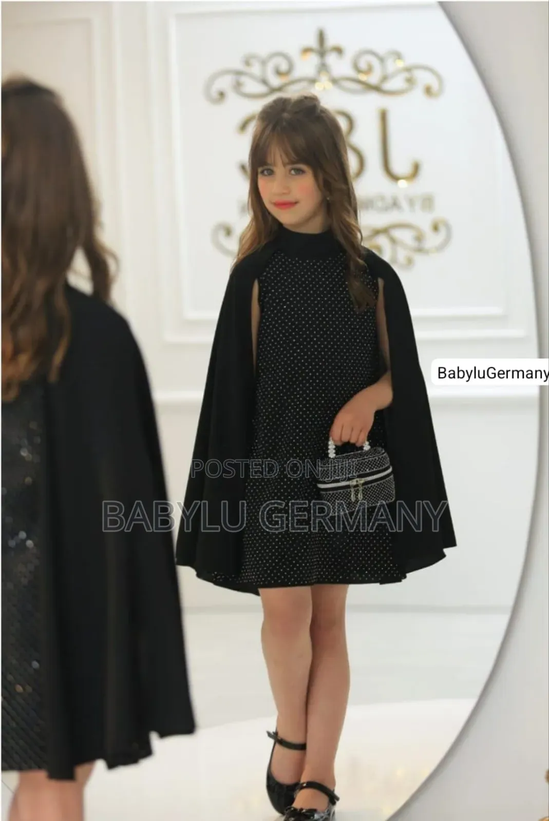 Elegant Bedazzled Turkey Imported Black Dress Bag