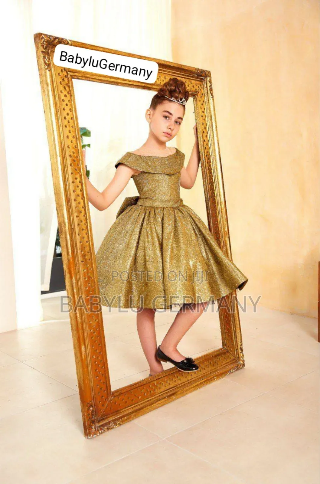 Premium Princess Gold Ball / Gown Dress (Turkey Imported)